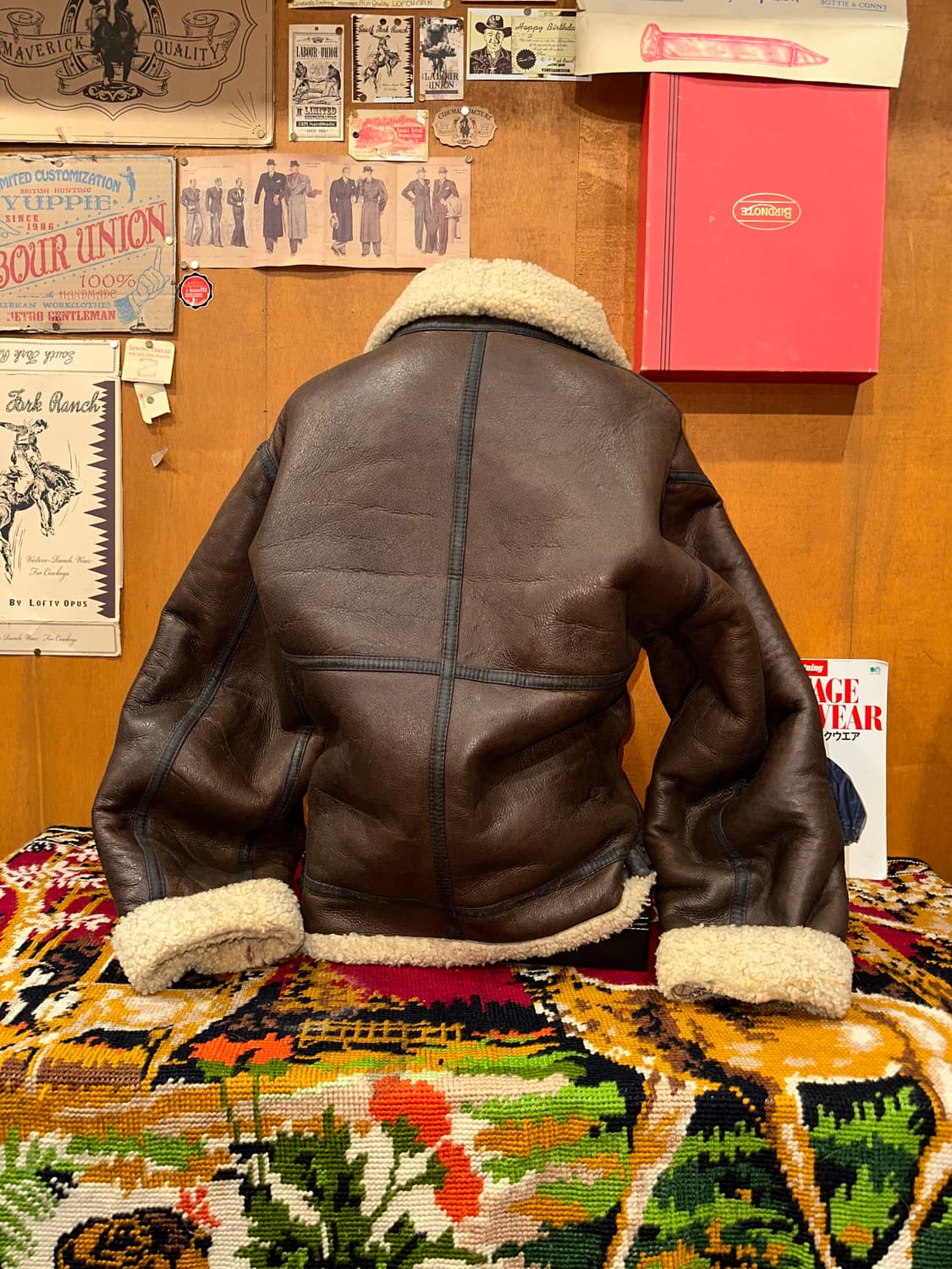 ( XL-2XL ) B3무스탕 레더자켓 워크웨어 빅사이즈가죽 가죽자켓 상품이미지4