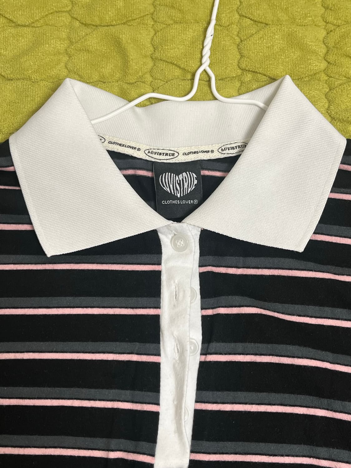 러브이즈트루 IM STRING RUGBY TEE(BLACK) 상품이미지6