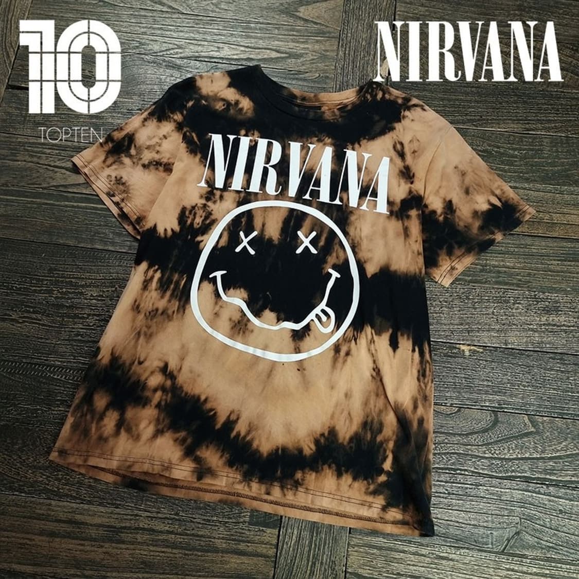 [탑텐 X 너바나] 빅로고 프린팅 타이다이 오버핏 반팔티 M20176 상품이미지1