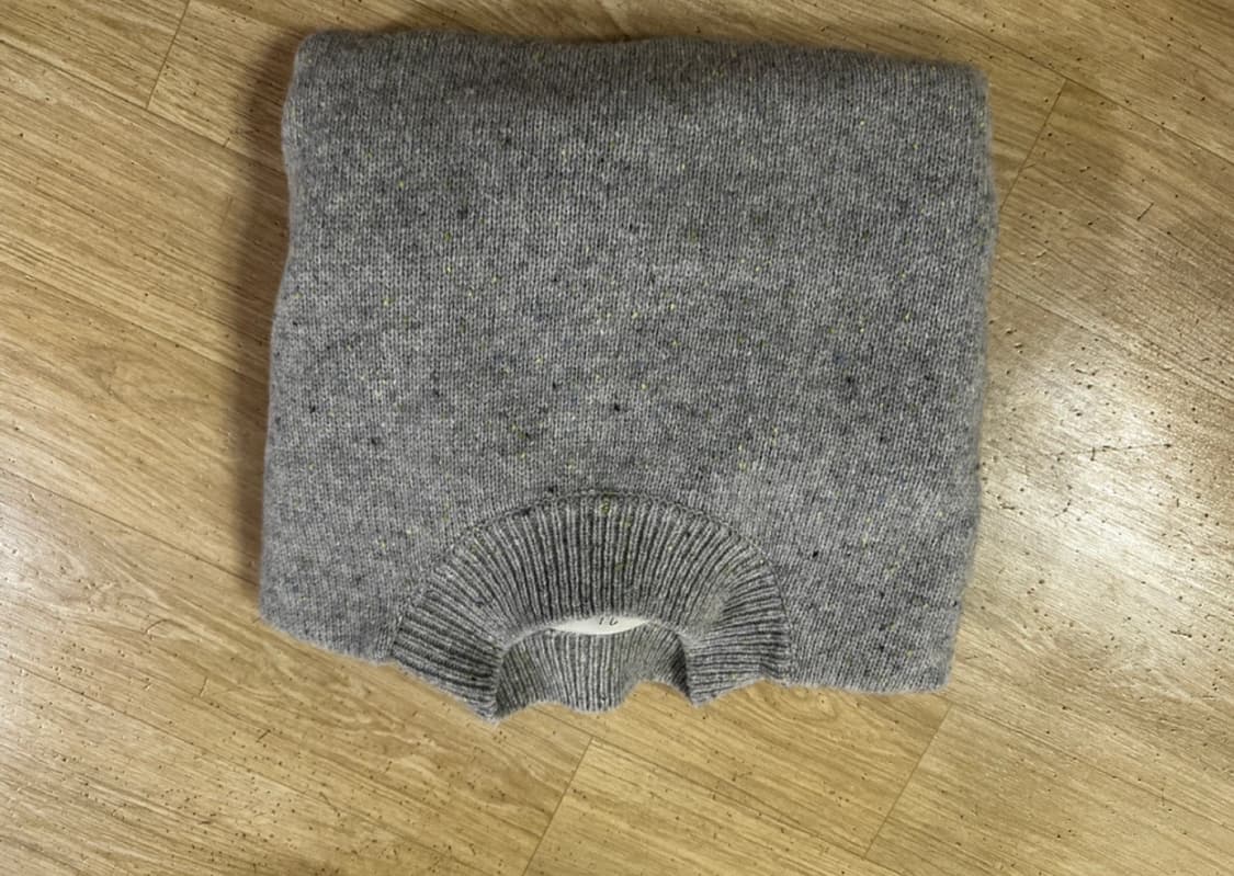 헤즈 넵 울 니트 멜란지 그레이 거의 새상품 hess 상품이미지4