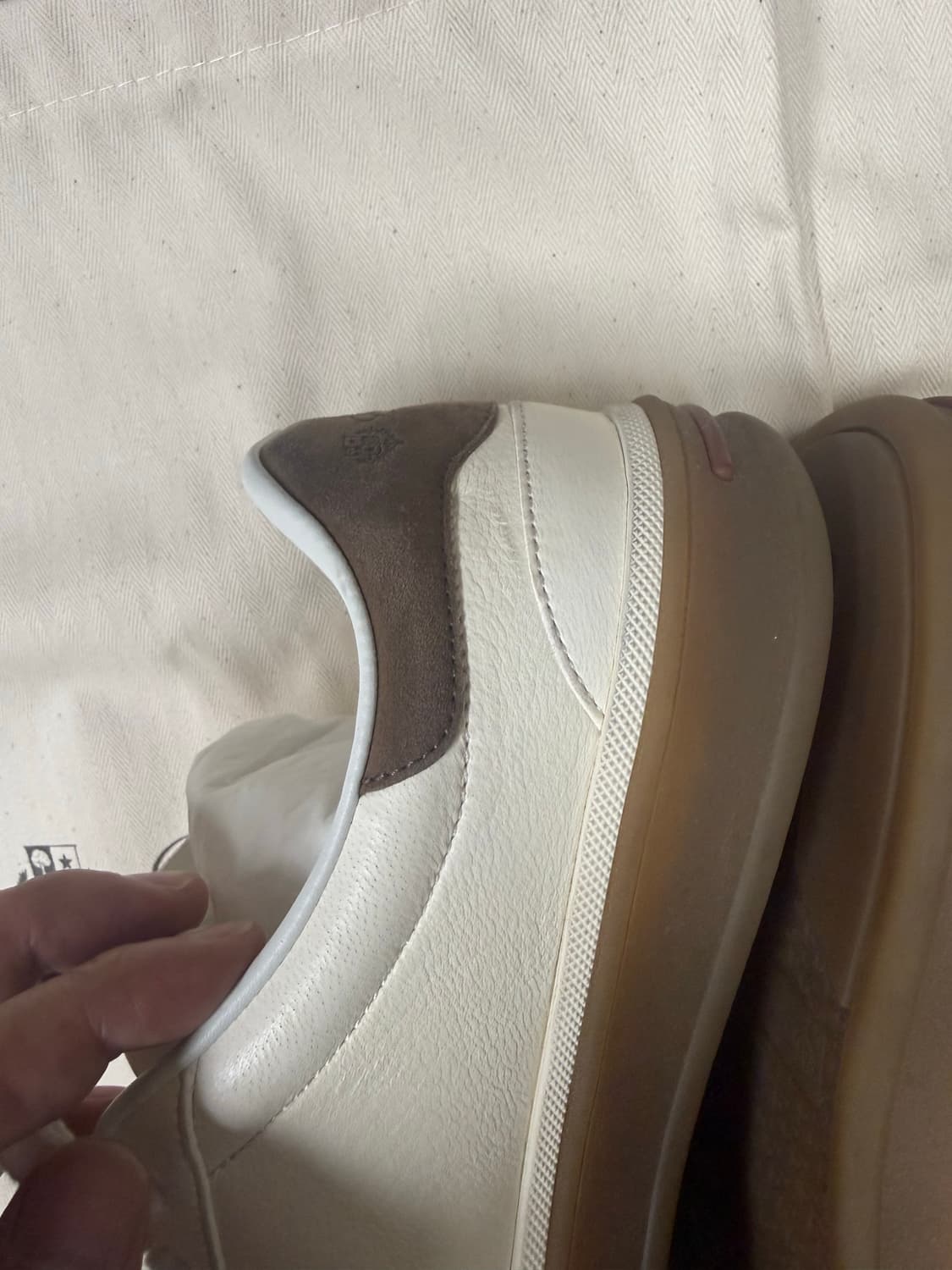 [41] 로로피아나 테니스 스니커즈 아이보리 상품이미지4