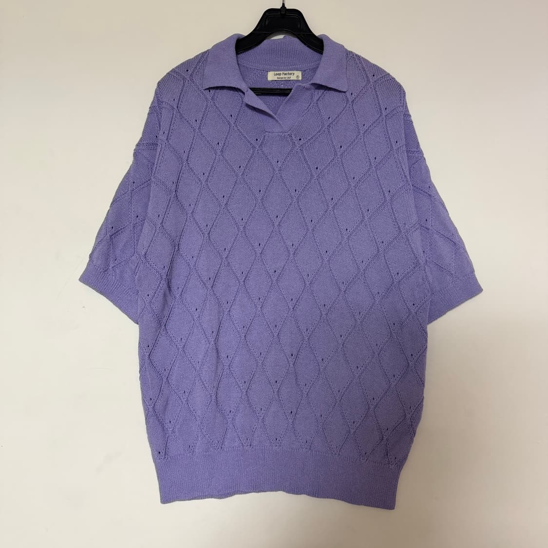 새상품 남자 봄 여름 카라넥 니트 (퍼플) 상품이미지1
