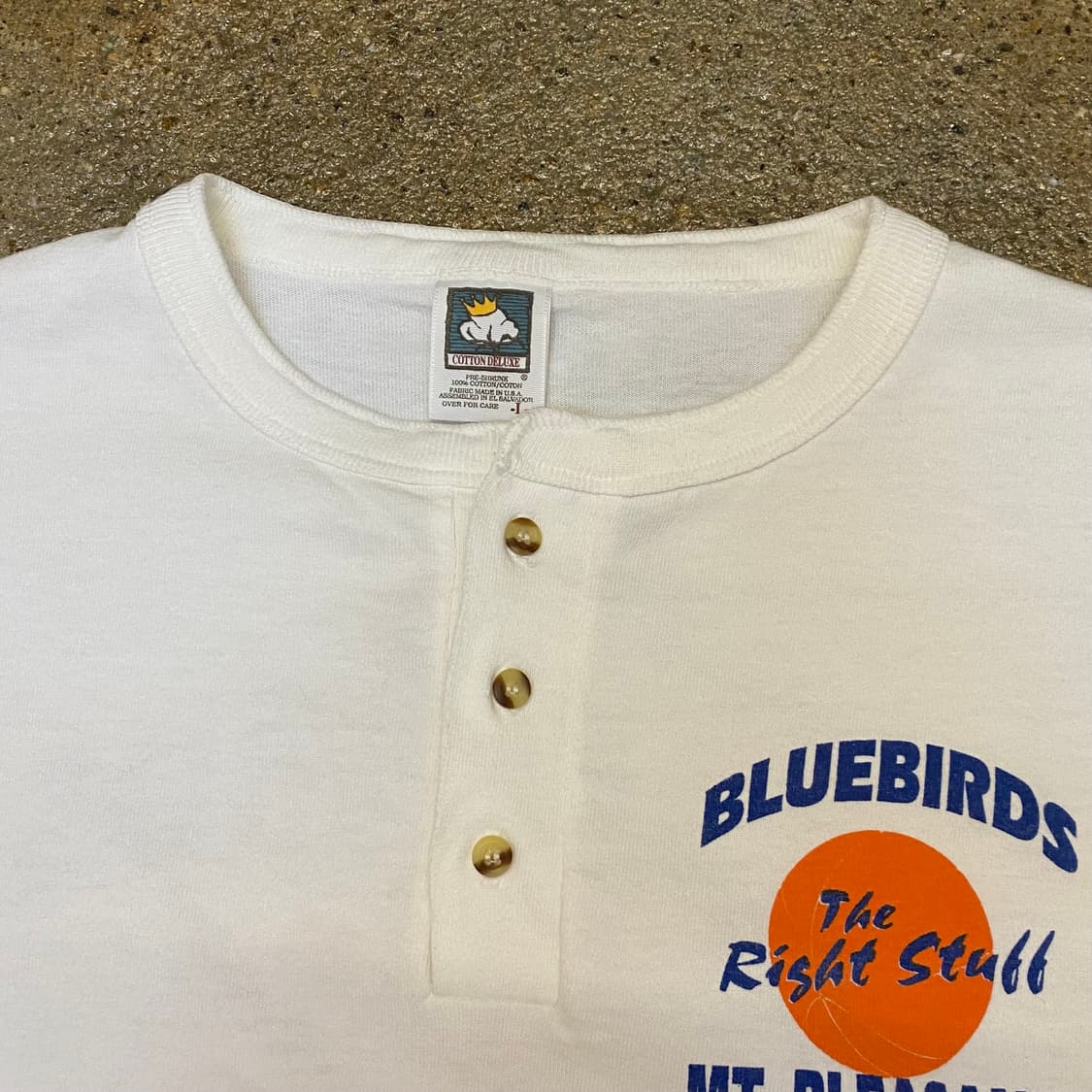 미국 빈티지 블루버드 Bluebird 헨리넥 반팔티셔츠 상품이미지4