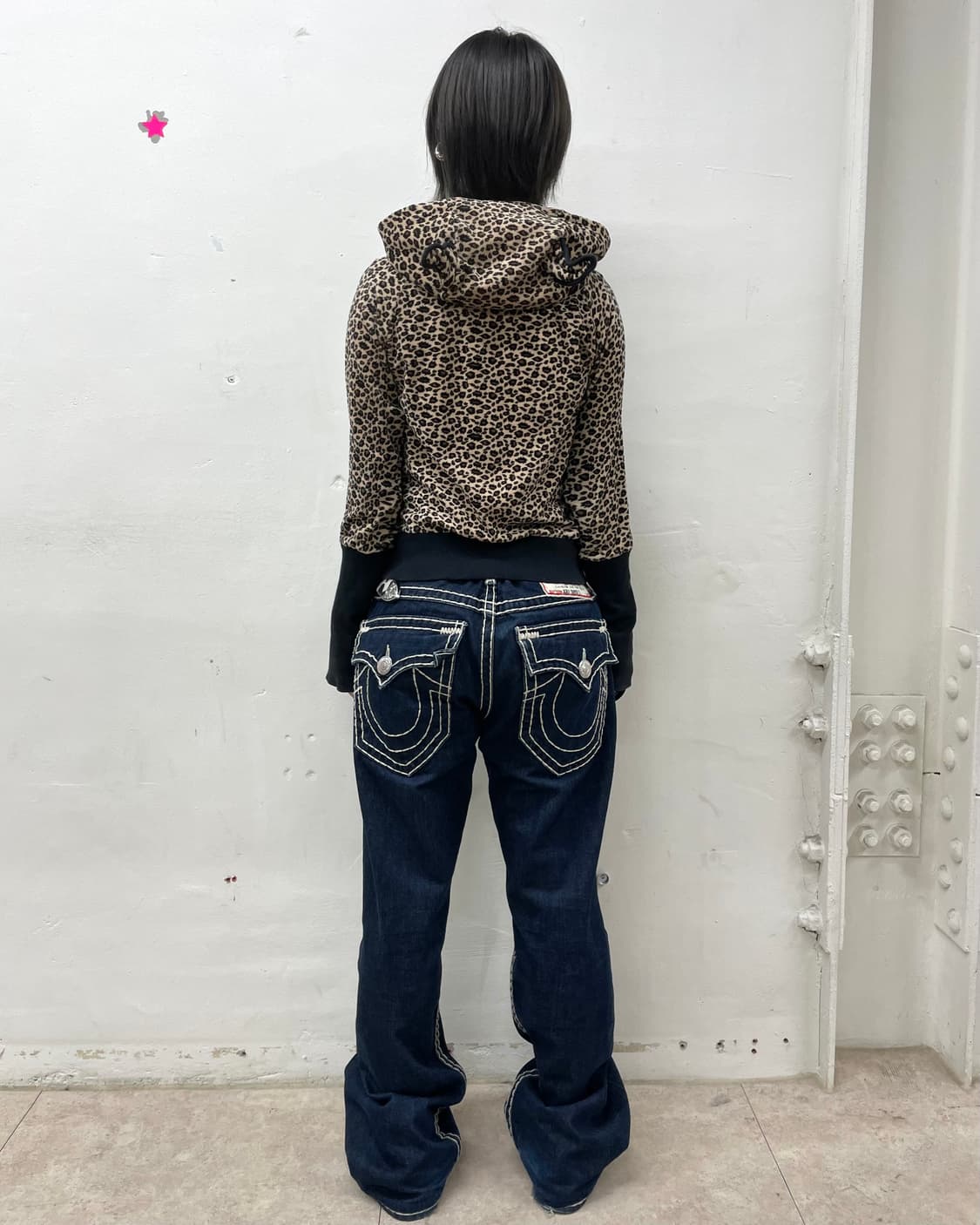 Cat High Neck Leopard Hooded Zip-Up  상품이미지9