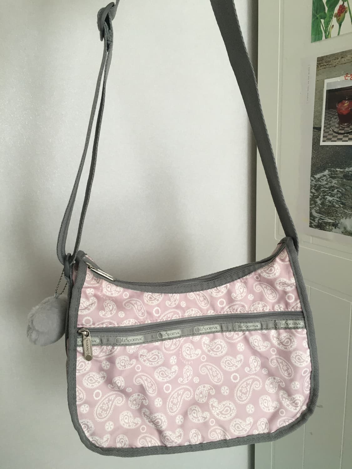 레스포삭 희귀 회핑 페이즐리 크로스백 (파우치 포함) 상품이미지4