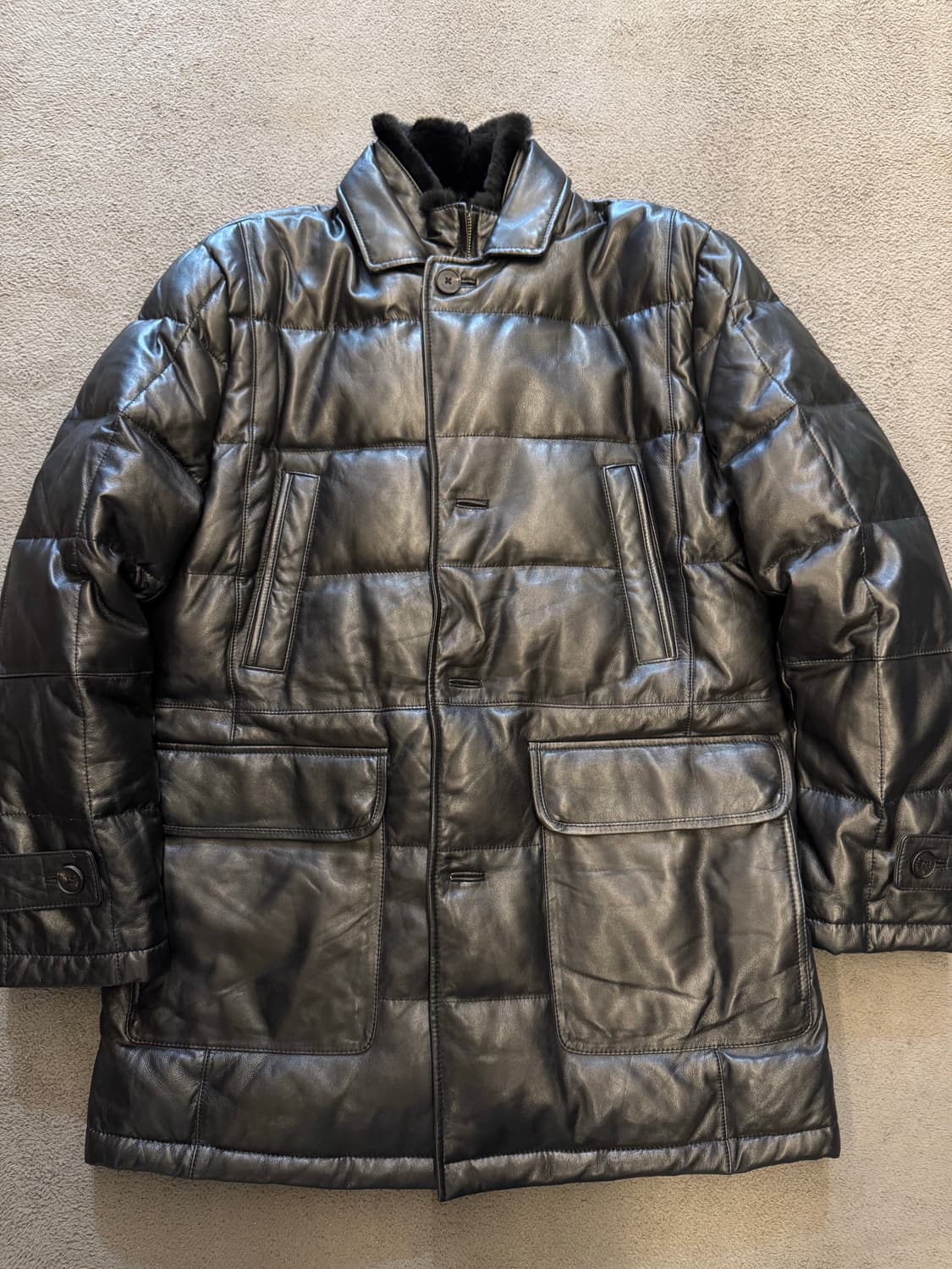 앤드류마크 양가죽(토끼) 가죽 구스 자켓 처분  상품이미지1