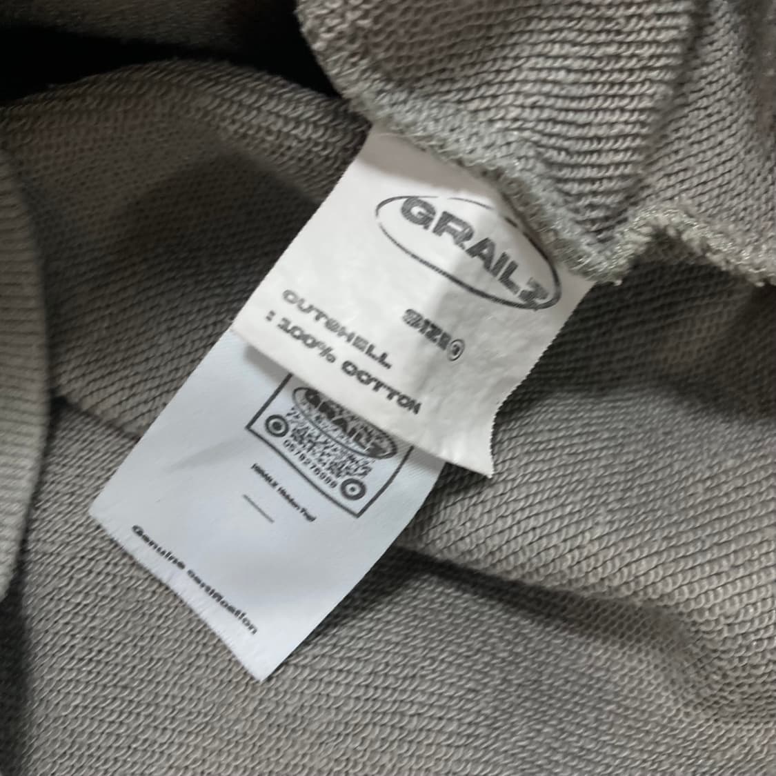 그레일즈 빅로고 그레이 컬러 후드티 상품이미지5