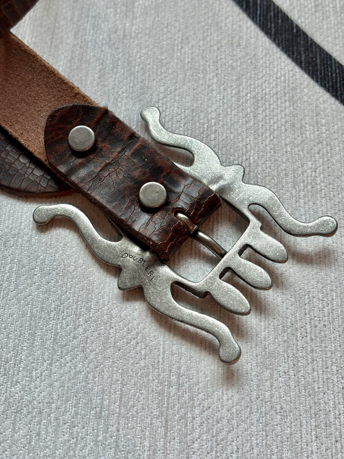 RRL / 더블알엘 스파이더 버클 크랙 버팔로 소가죽 벨트 상품이미지4