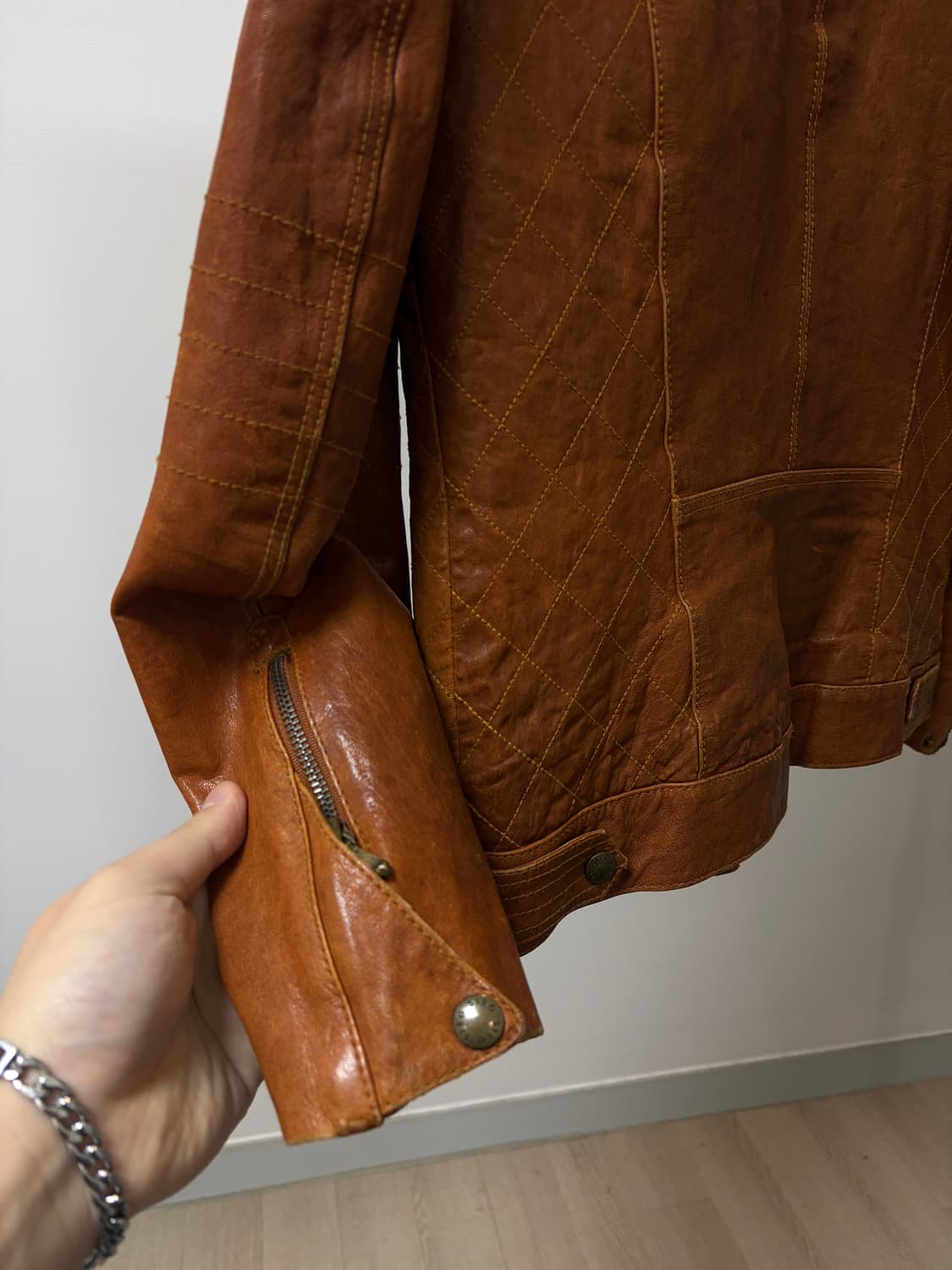 (95) sieg 지이크 브라운 양가죽 자켓 상품이미지4