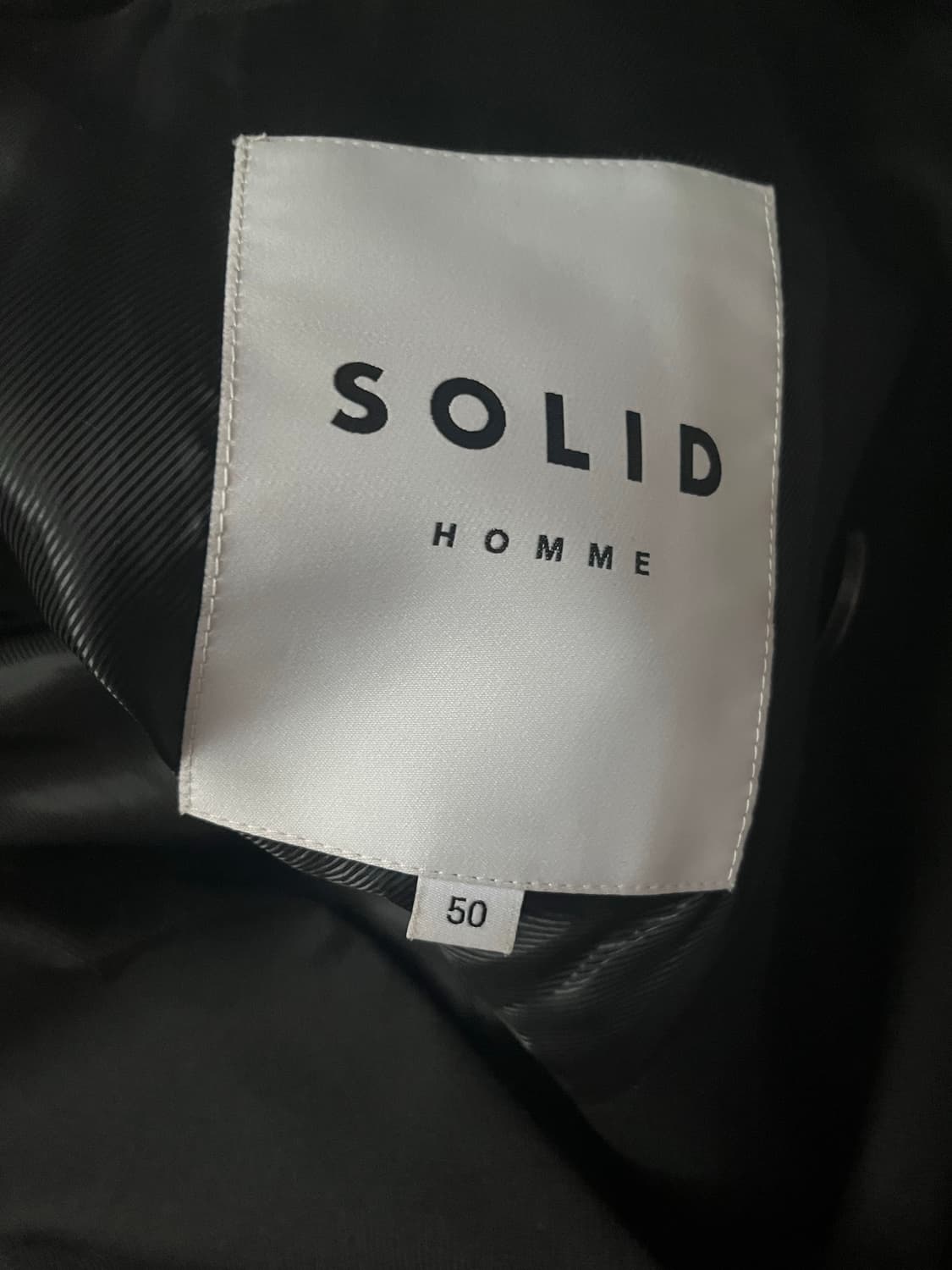 솔리드옴므 트렌치코트50 블랙 상품이미지3