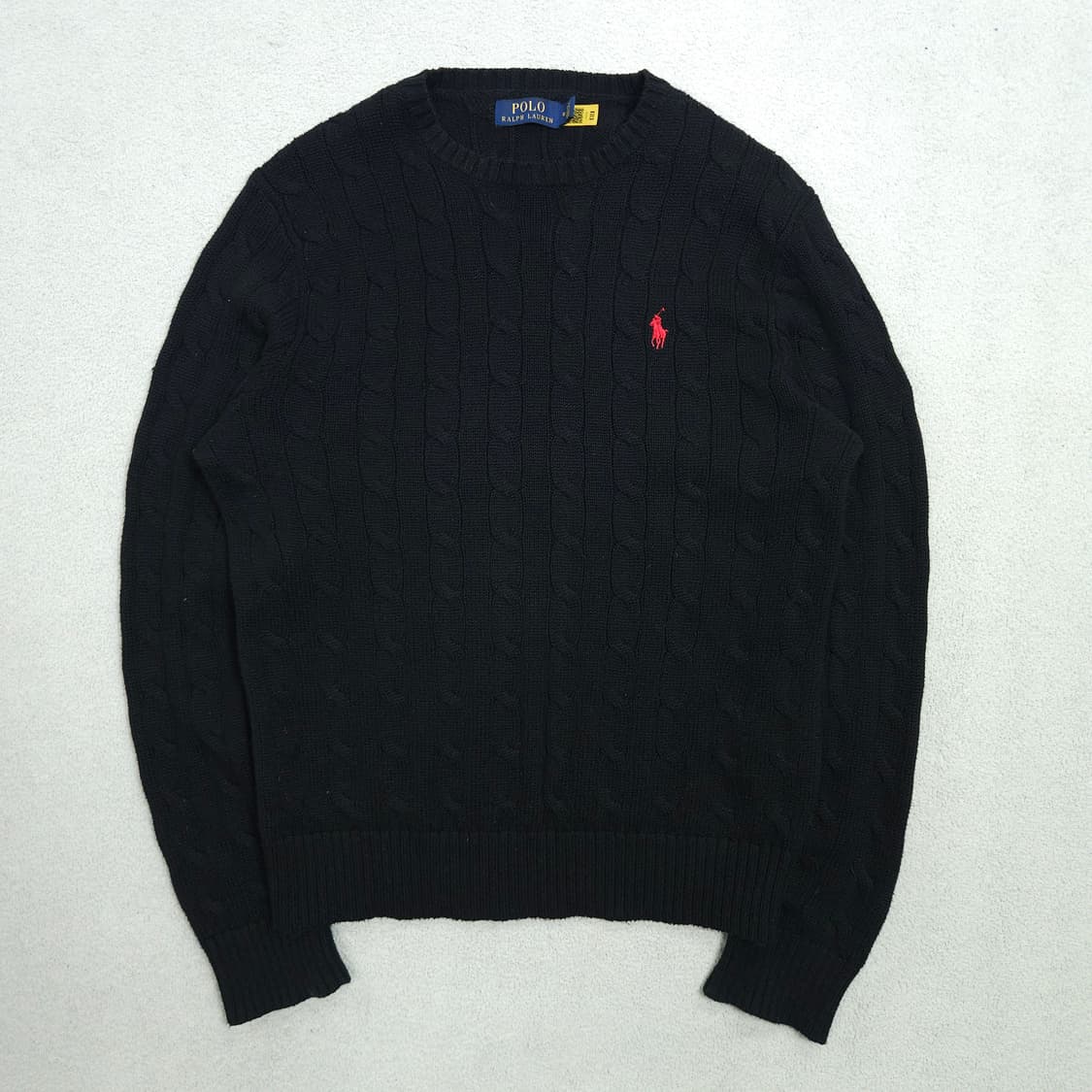 폴로 랄프 로렌 신형 QR 케이블 니트 M 블랙 상품이미지2