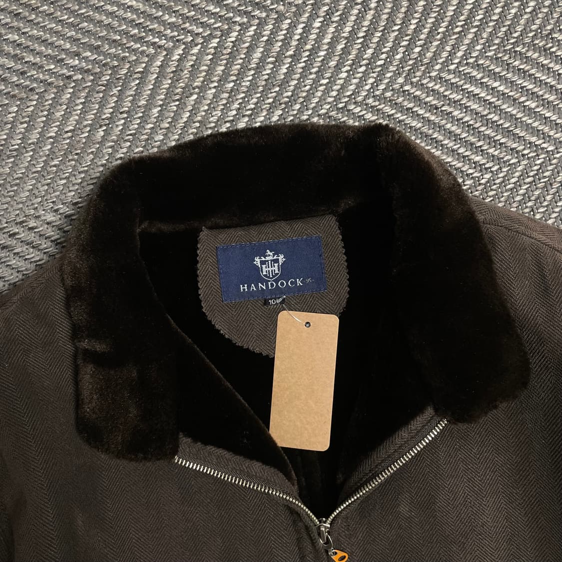 HANDOCK 빈티지 아카이브 헤링본 퍼 트리밍 자켓 브라운y 5338 상품이미지5