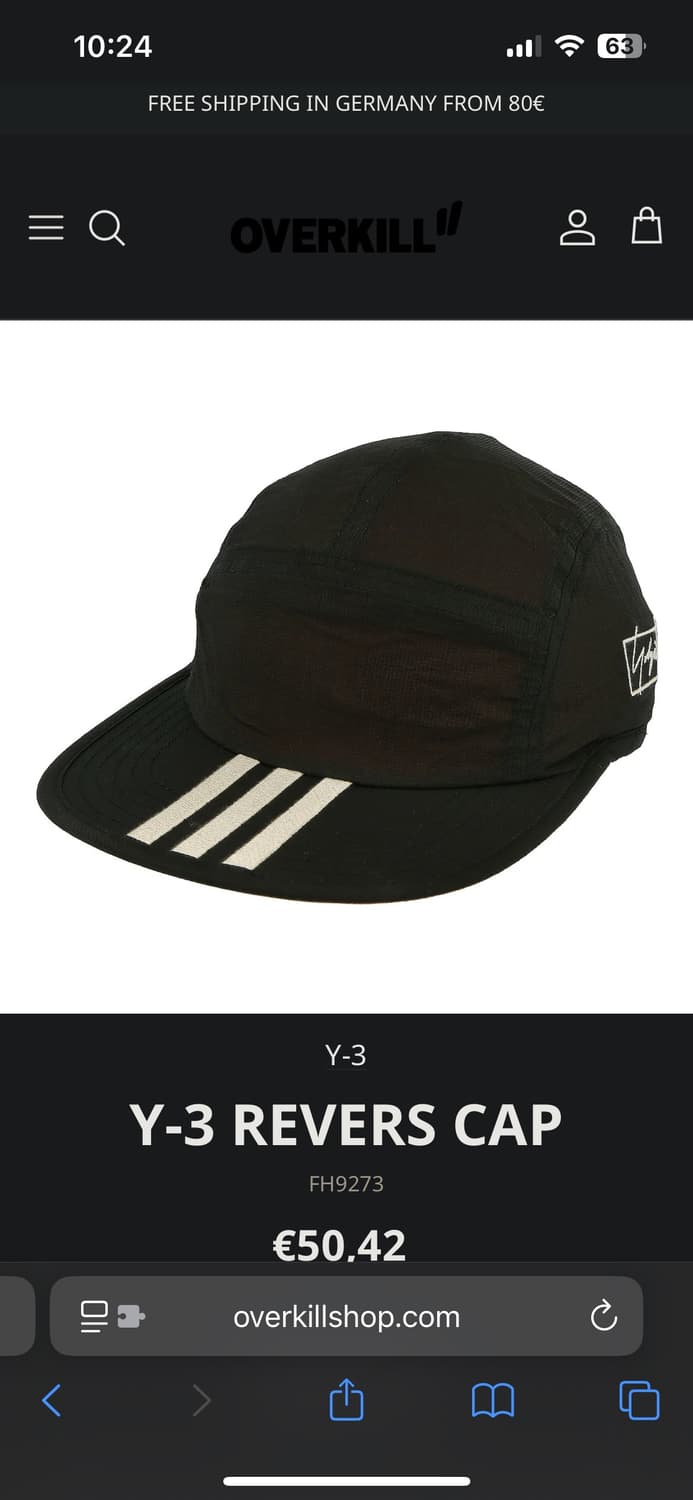 Y-3 리버스 캡 상품이미지2
