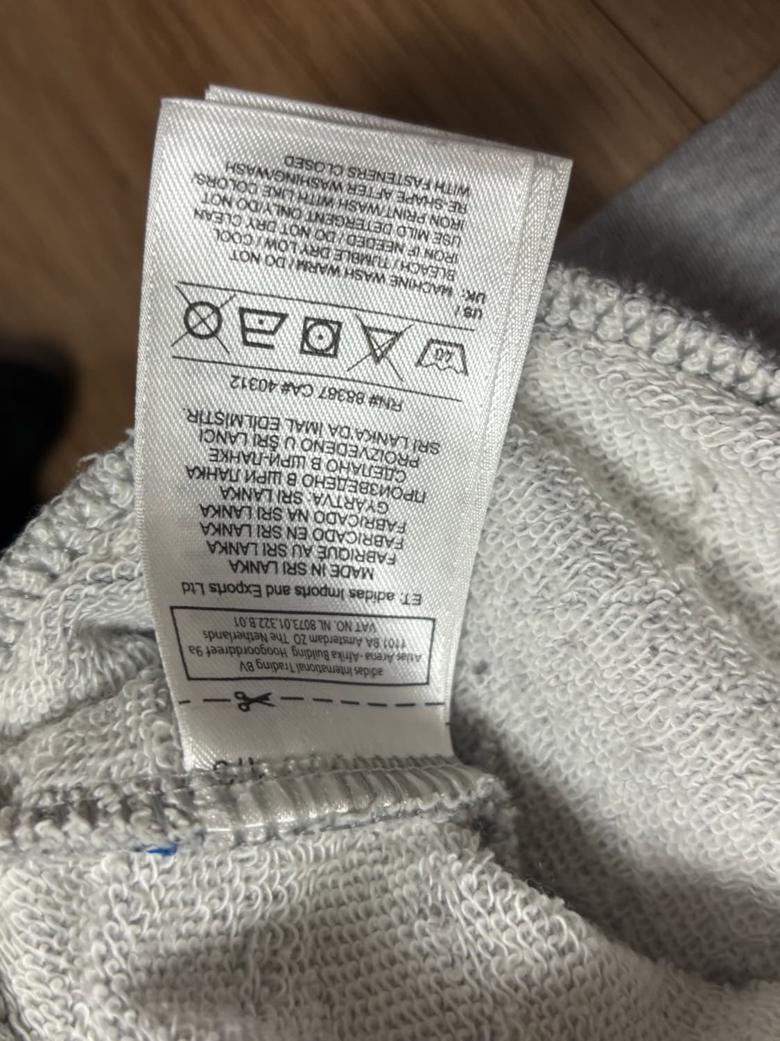 아디다스 아디 그레이 회색 후드집업 후집 트레포일 로고 상품이미지5