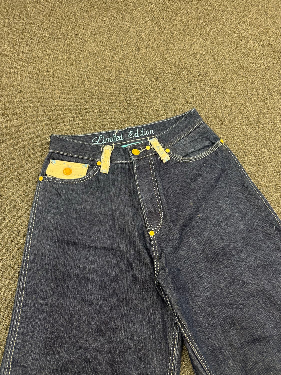 32)Coogi 빈티지 문양 자수 포인트 버뮤다 데님 팬츠 상품이미지2