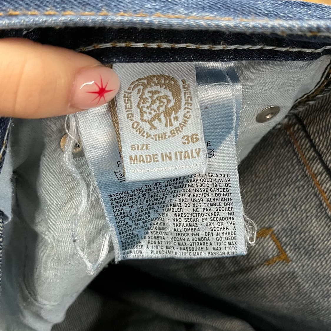 [정품/36] 디젤 데님 청바지 진청 b15 상품이미지6