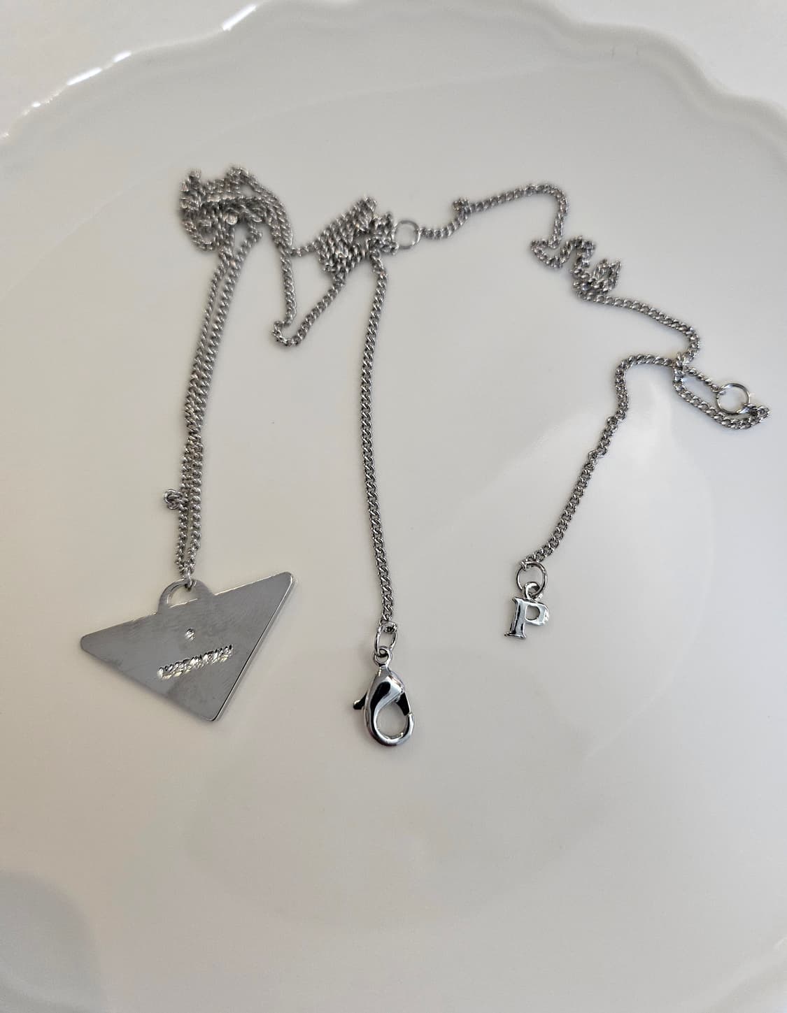 프라다 업사이클링 체인 목걸이 핑크 상품이미지6