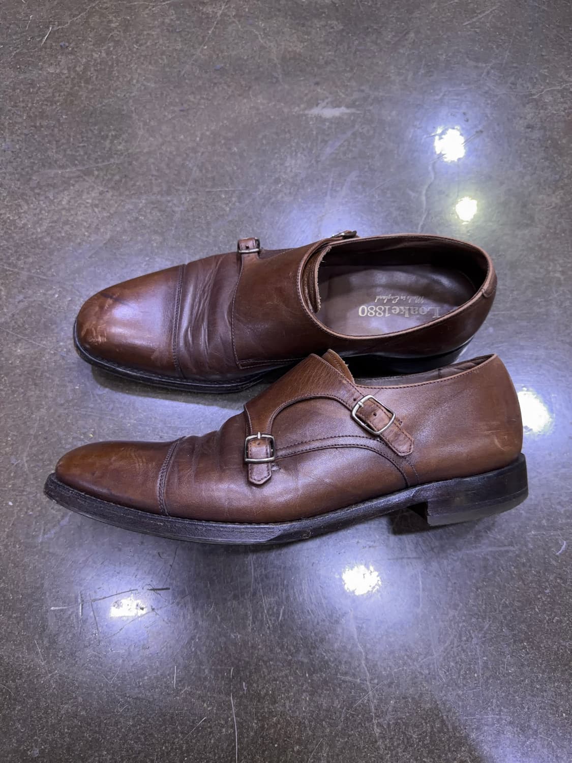 로크 더블 몽크 스트랩 구두 슈즈 브라운 280 상품이미지6