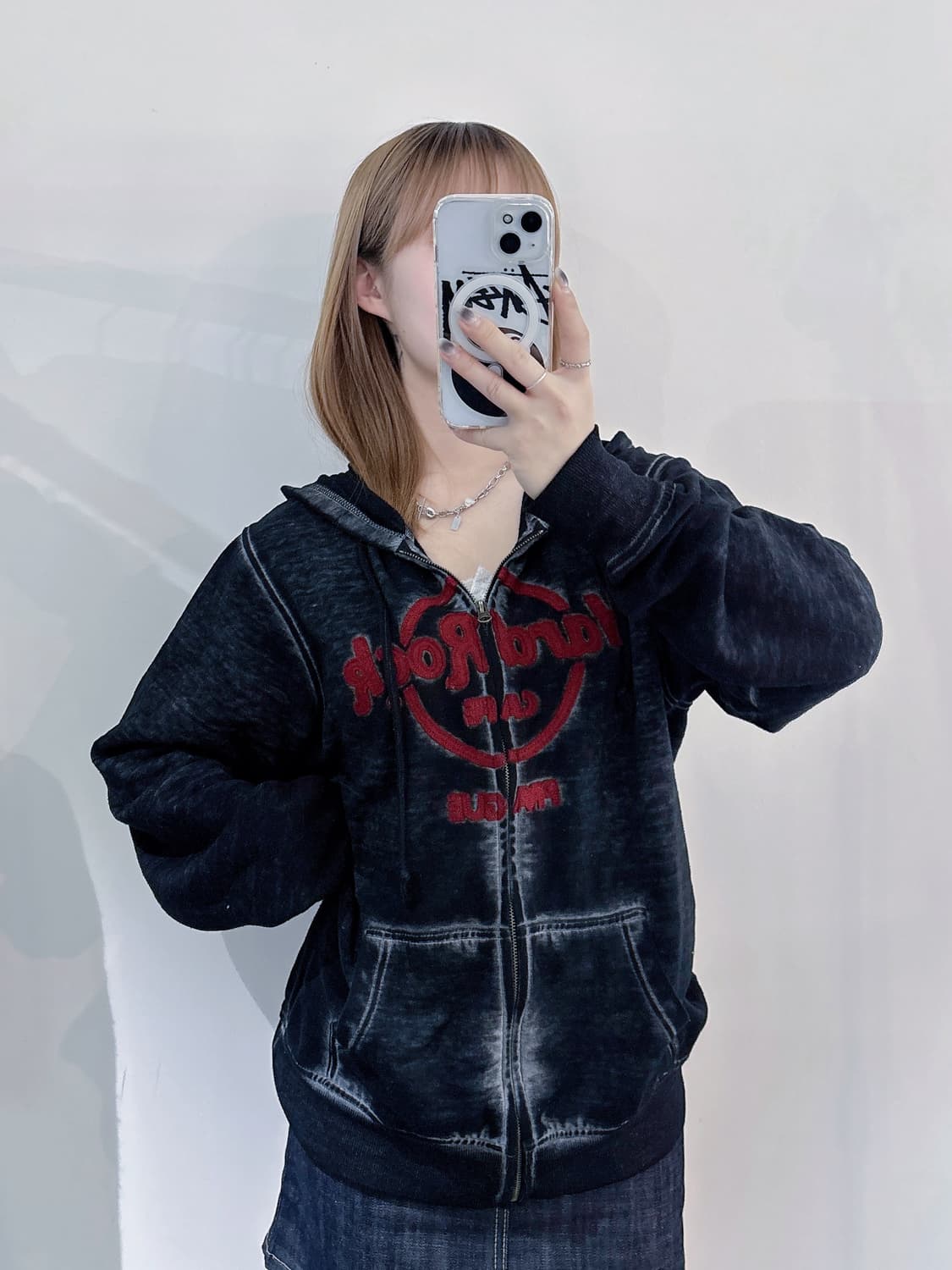 하드락 빅로고 후드집업 상품이미지2