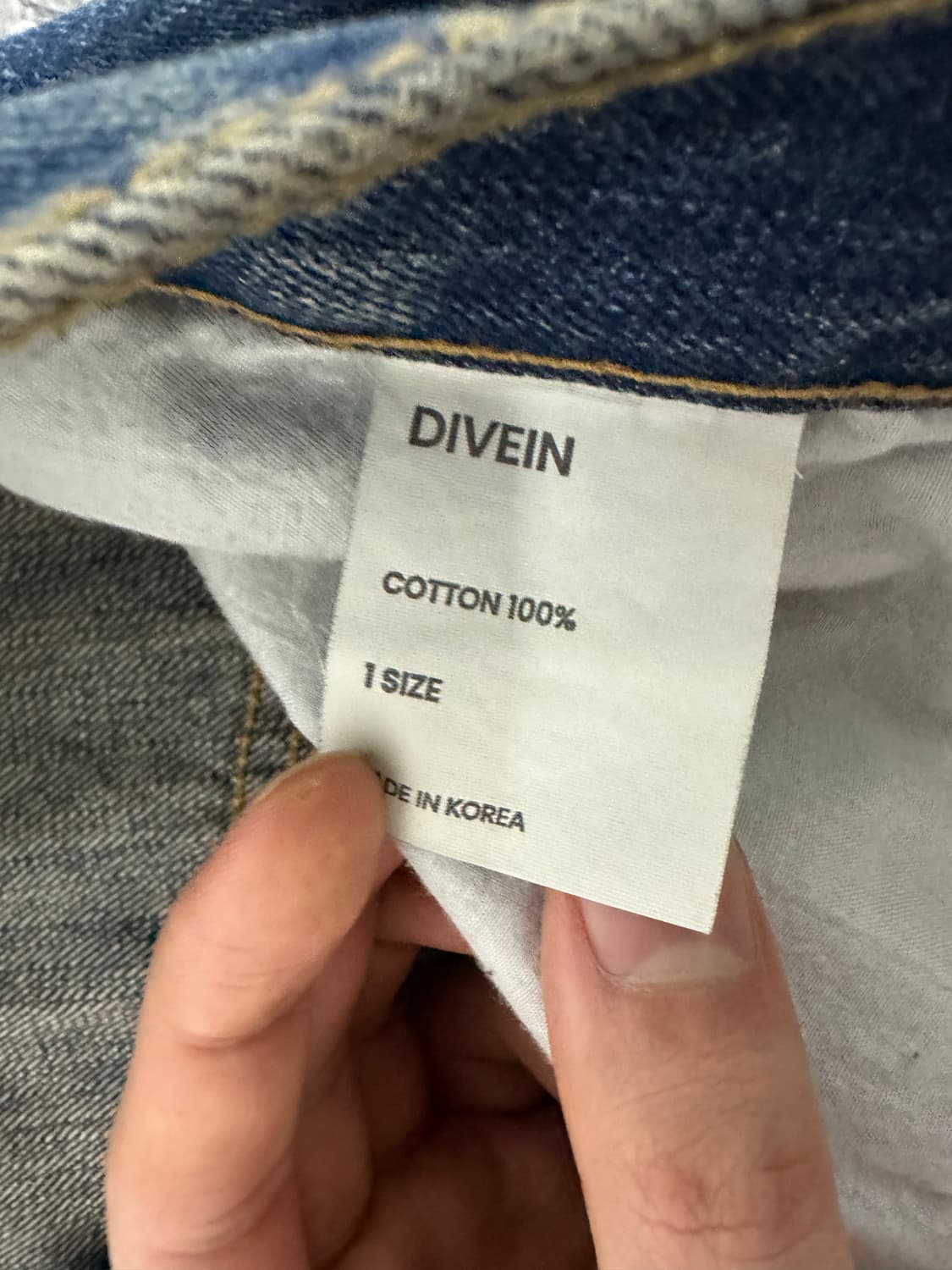 [다이브인] 와이드 커브드 데님 size 1 상품이미지5