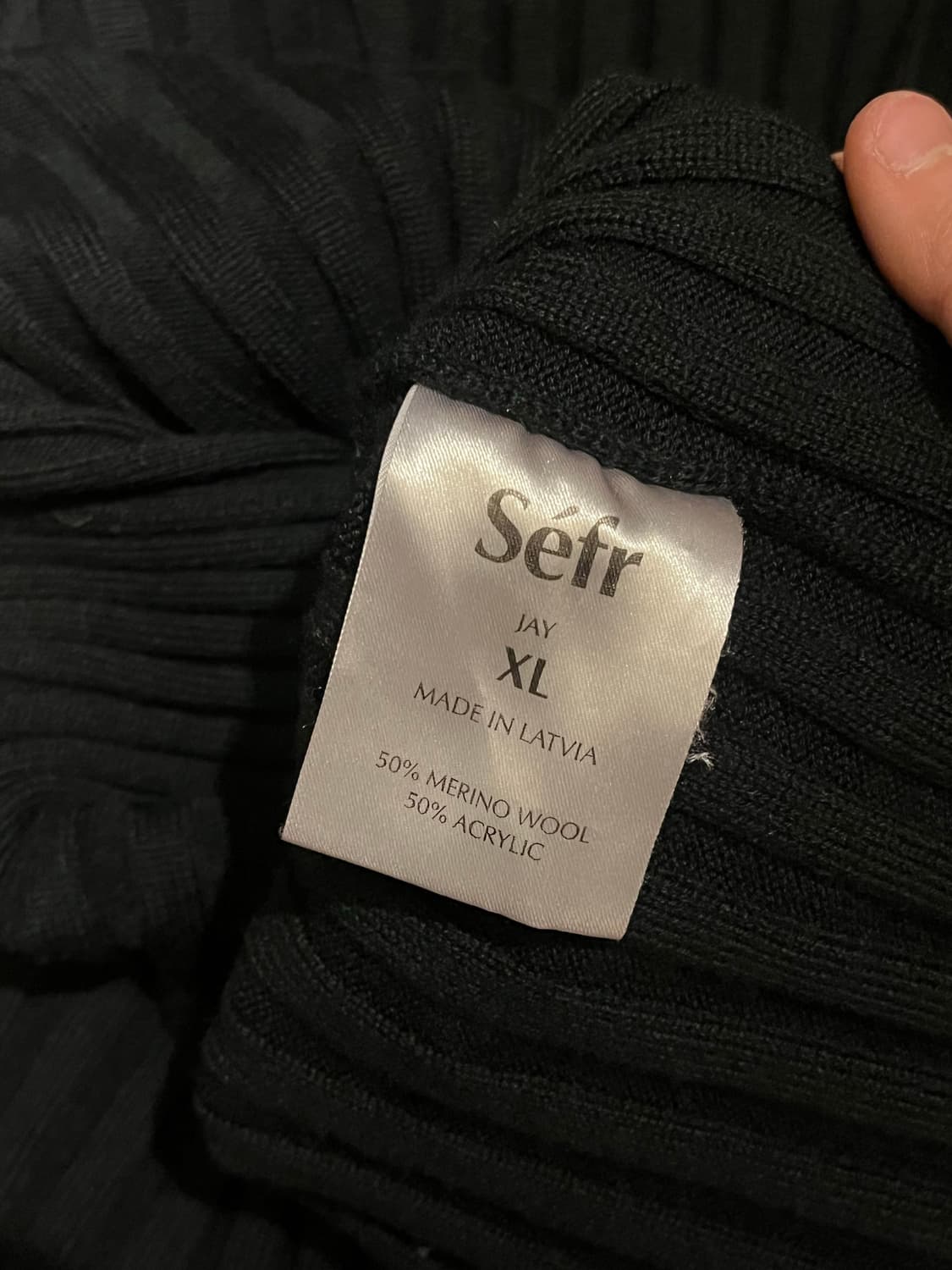 Sefr 세퍼 Jay Mock Neck Sweater Black [XL] 상품이미지9