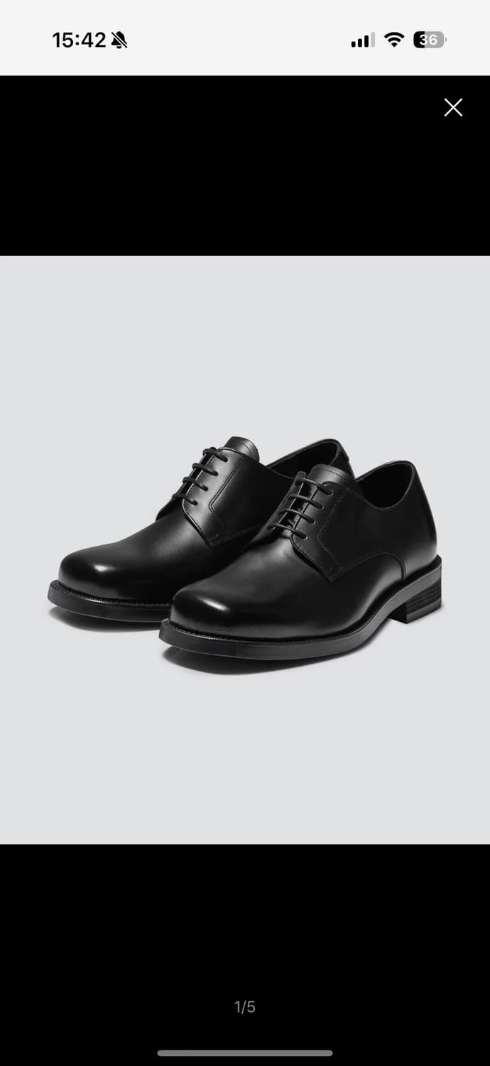 무신사 스탠다드 키높이 스퀘어 더비슈즈 285 상품이미지1