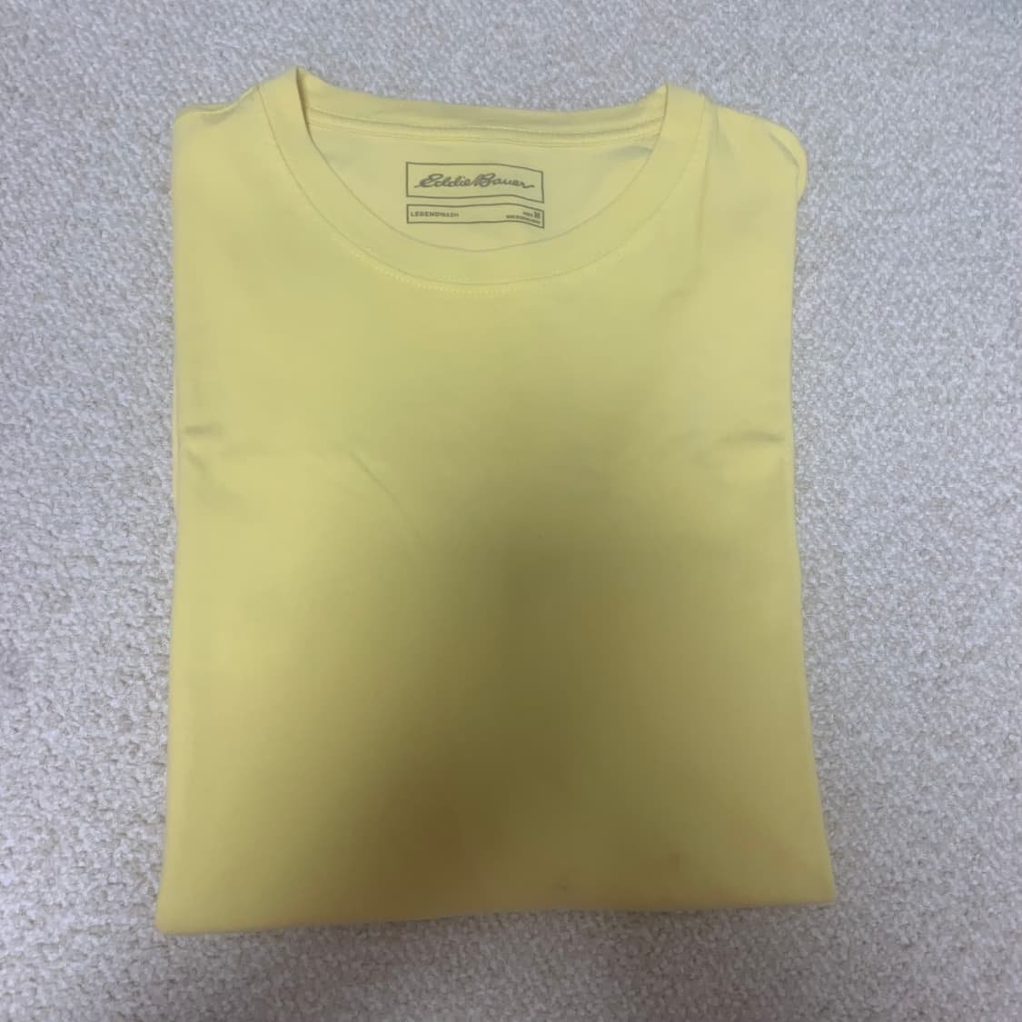 에디바우어 라이트 옐로우 라운드 반팔티셔츠 105 상품이미지1