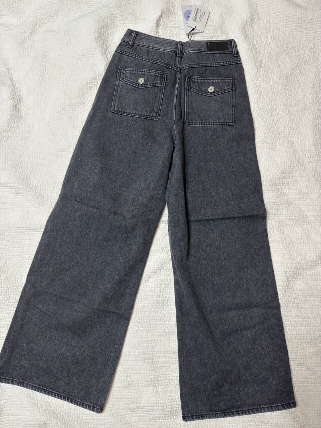 Pocket denim wide pants CHARCOAL 상품이미지3