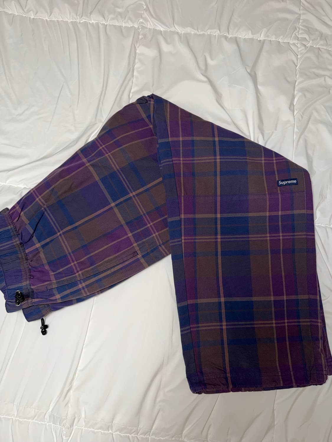 슈프림 코튼 신치 팬츠 플레이드 - 24SS 상품이미지3