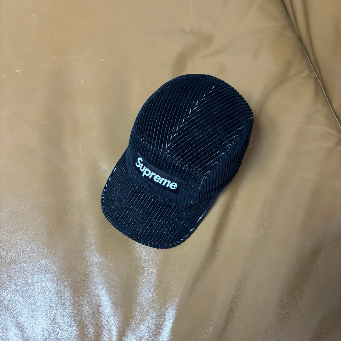 슈프림 캠프캡 모자 박스로고 23SS 코듀로이 투톤 블랙 상품이미지6