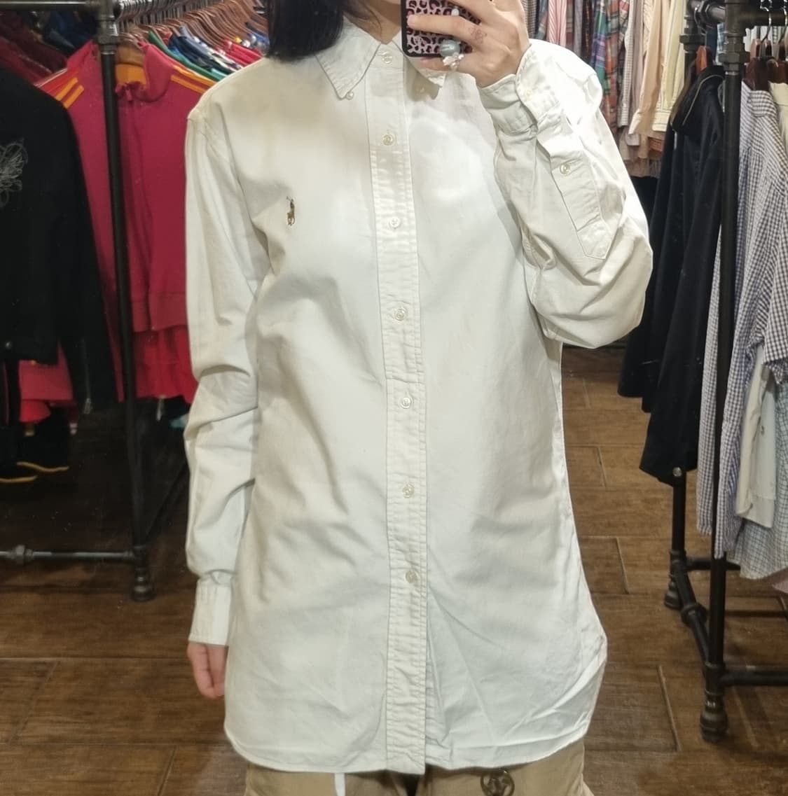 [Hi] polo 폴로 긴팔 셔츠 화이트 상품이미지2