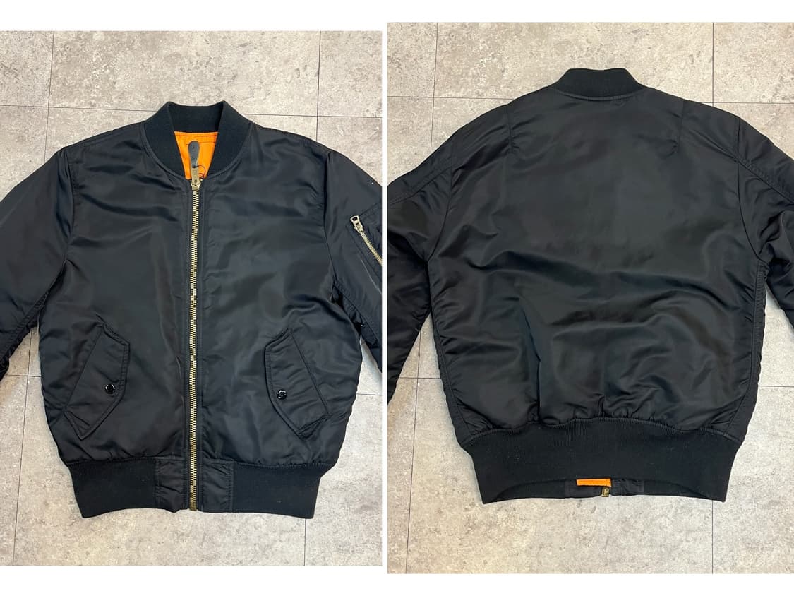 알파인더스트리 리버시블 ma1 항공점퍼 블랙 S #csz 2539   상품이미지4