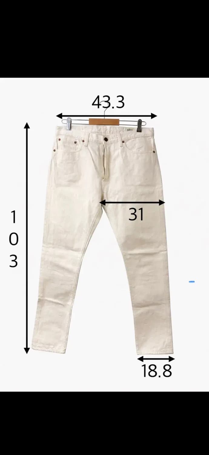 오어슬로우 107화이트(에크루) 데님 33 팝니다. 상품이미지4