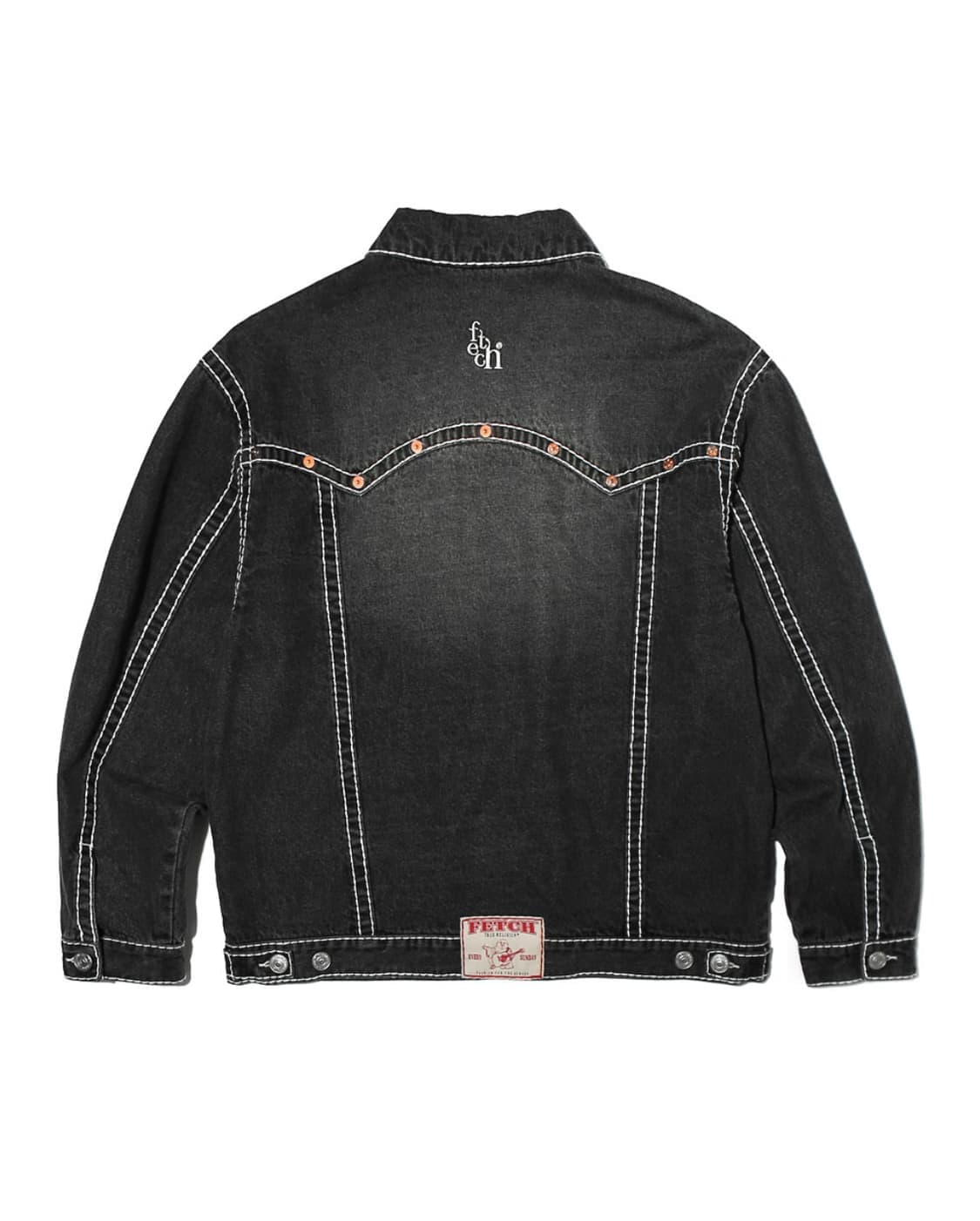 새상품(XL) 트루릴리젼x페치 데님자켓 블랙 상품이미지2