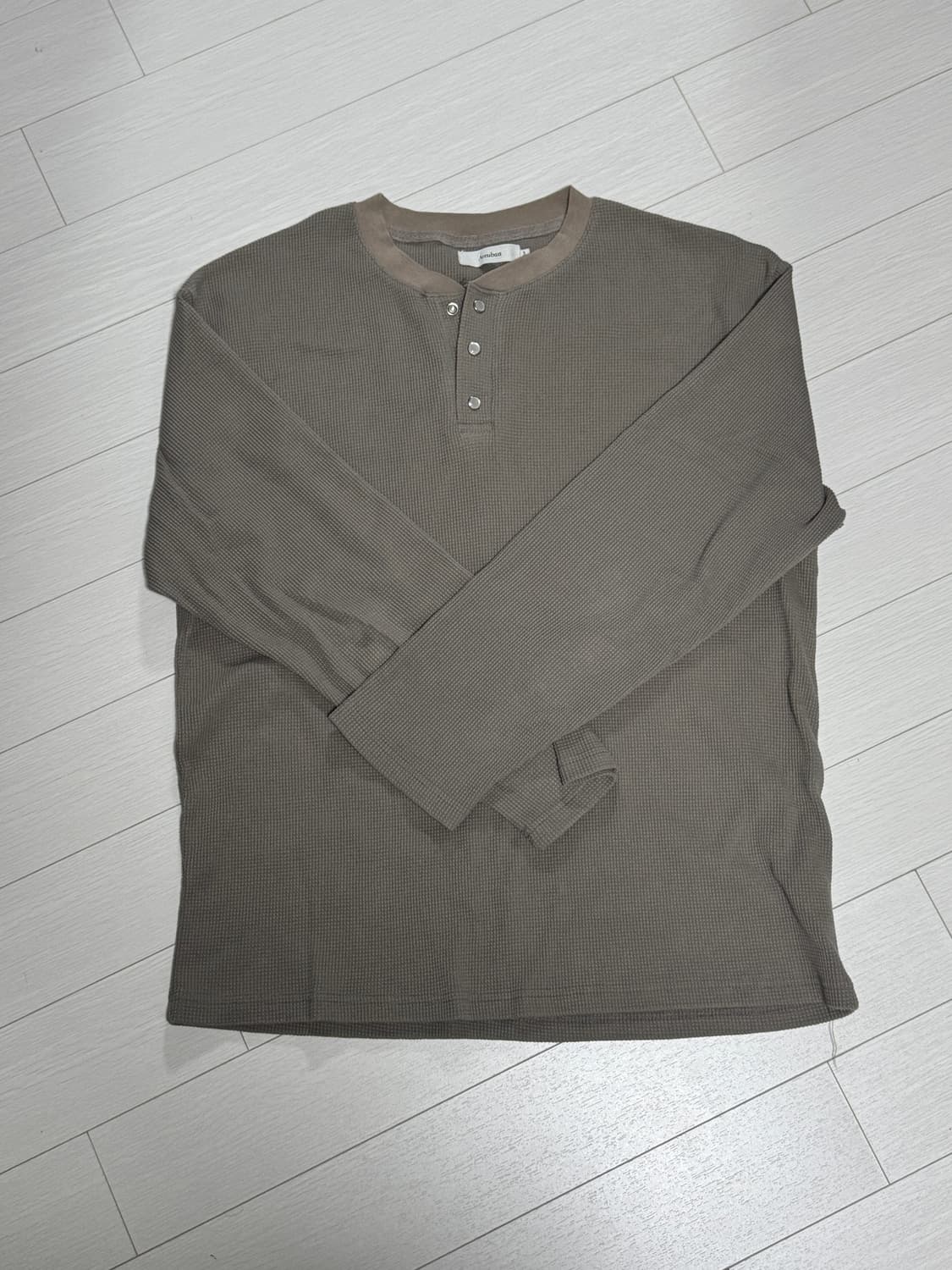 아르반 와플 헨리넥 롱슬리브 상품이미지3