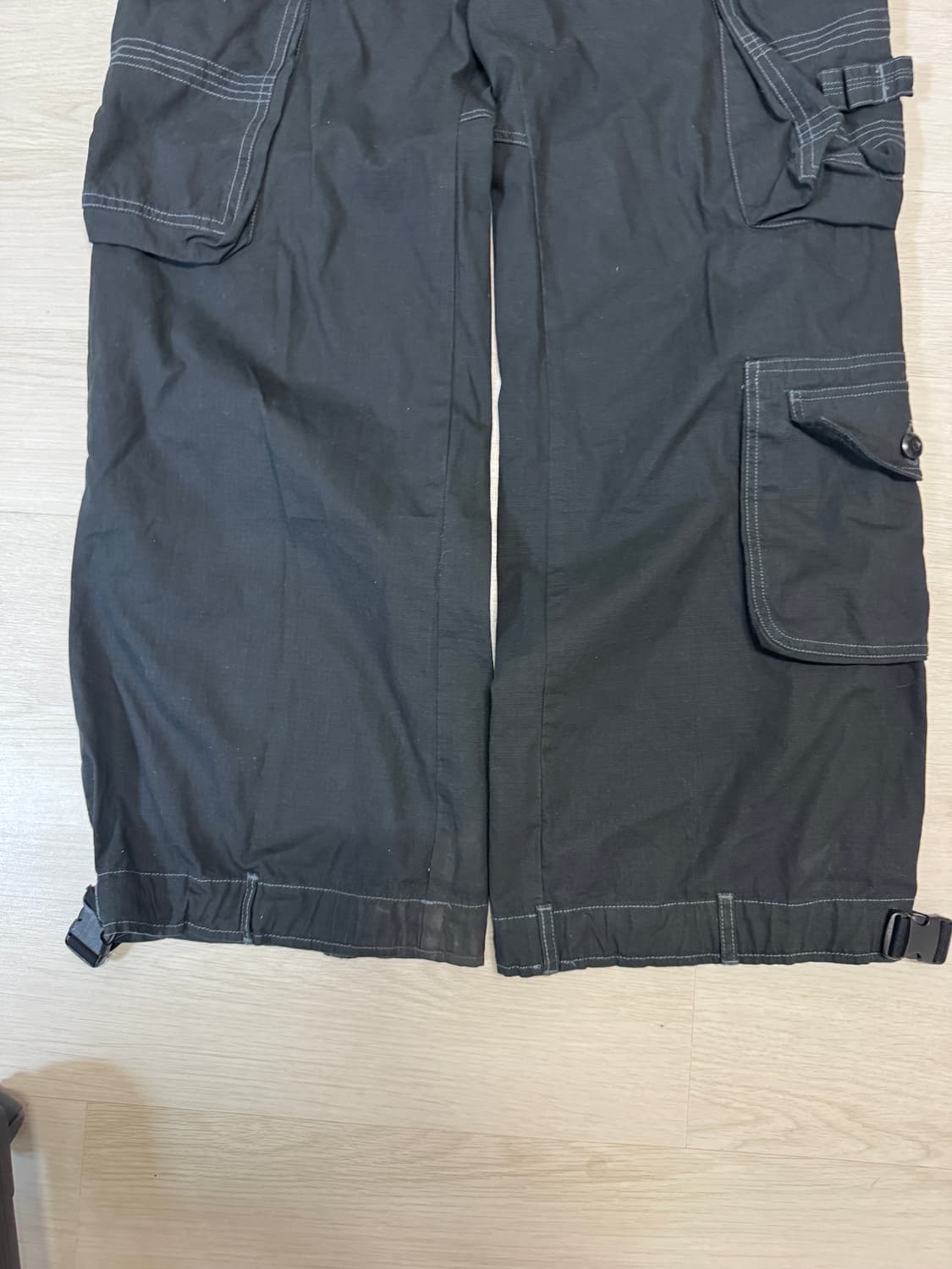 배드블러드 Devil From Earth블랙 카고 와이드 팬츠 상품이미지5