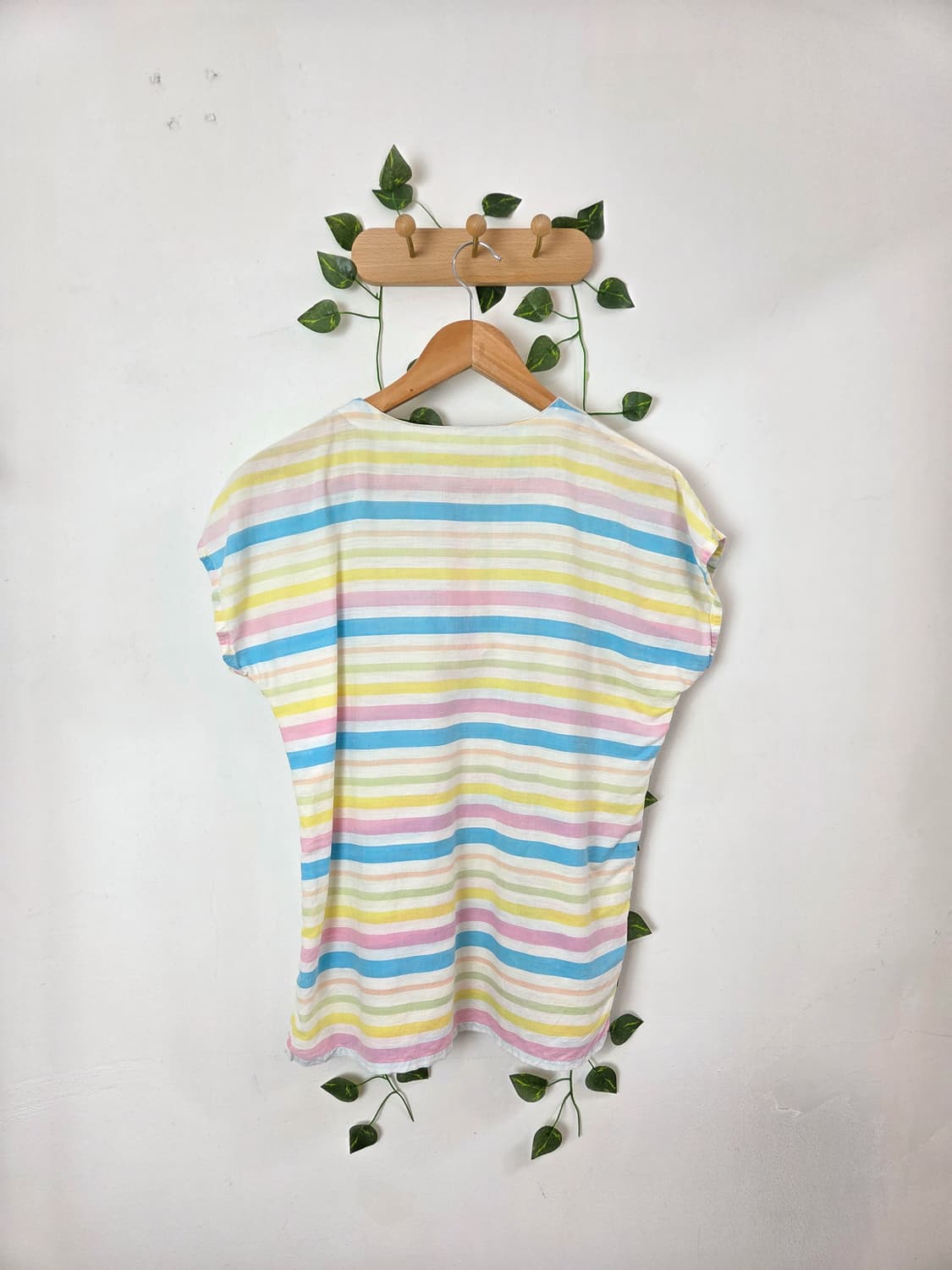 파스텔 단가라 블라우스 상품이미지4