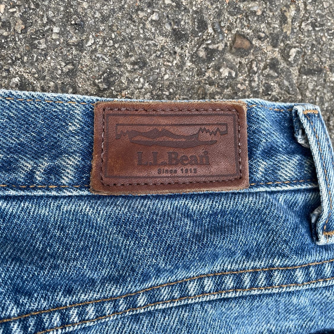 90s 엘엘빈 플란넬 안감 데님 팬츠 올드스쿨 새깅 청바지 32 상품이미지7