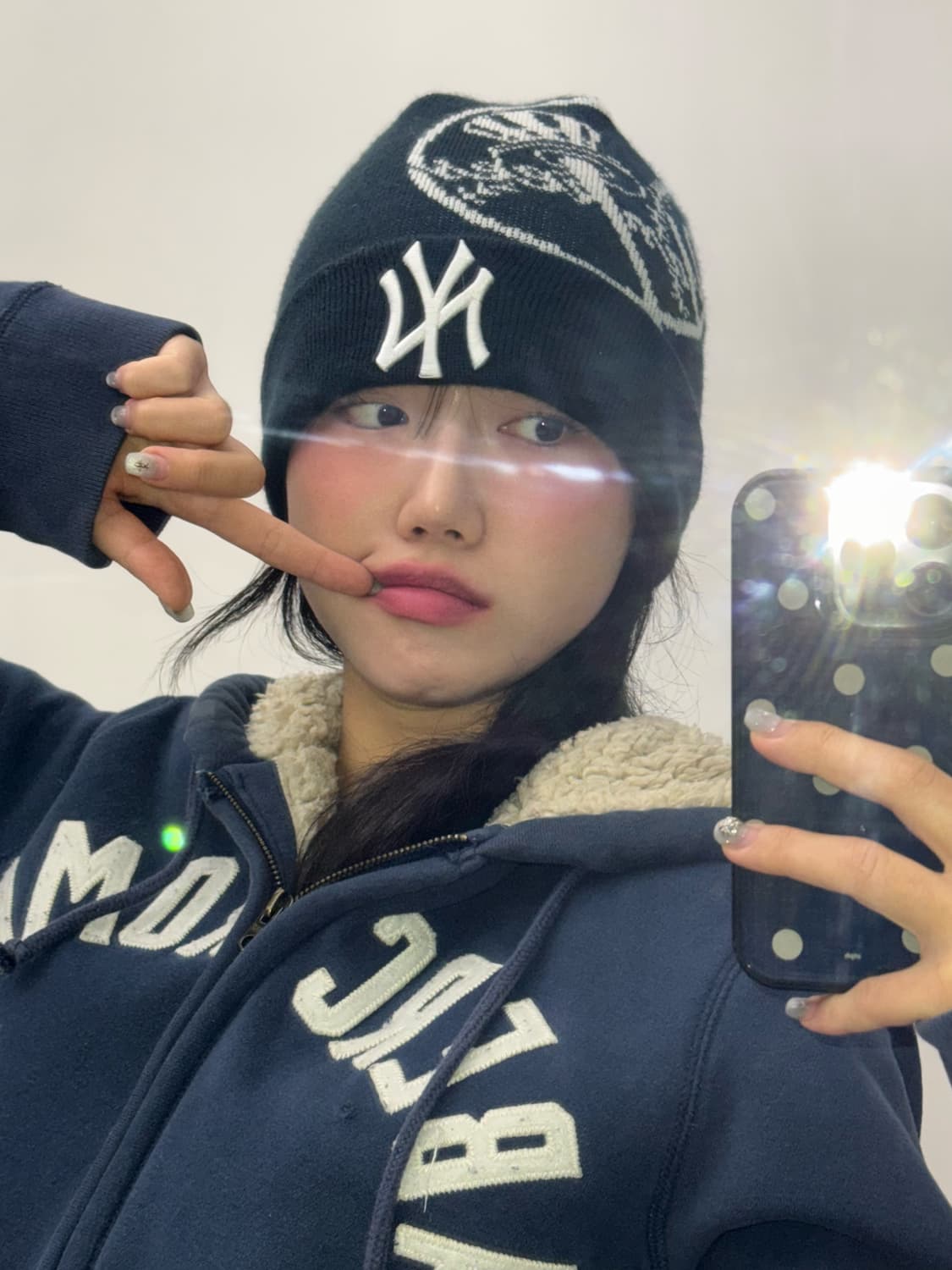 뉴에라 엠엘비 네이비 비니 상품이미지1