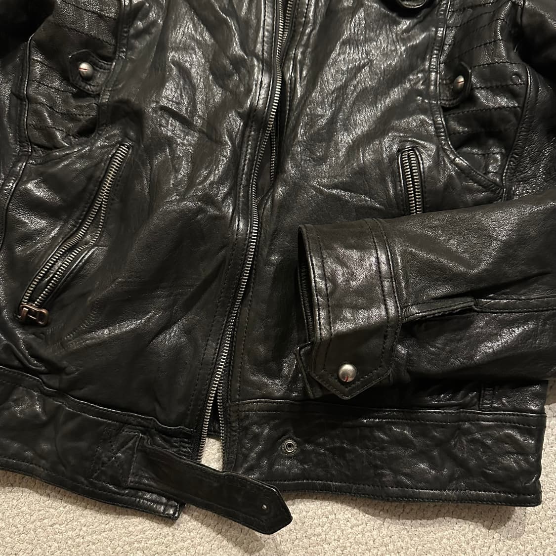 90s HugoBoss 휴고보스 양가죽 레더 자켓 상품이미지9