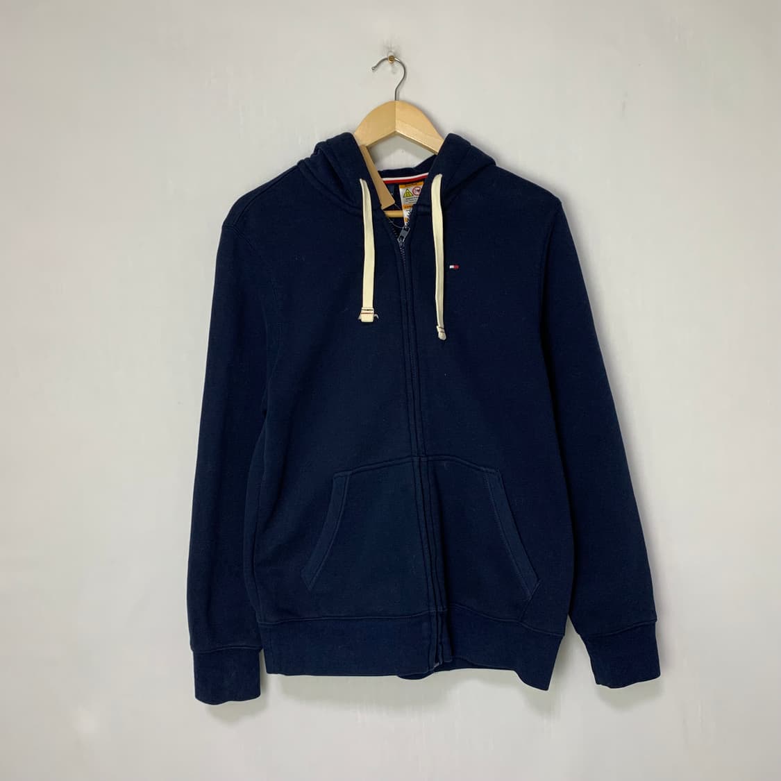 타미힐피거 빈티지 베이직 기모 후드집업 네이비 M 상품이미지1
