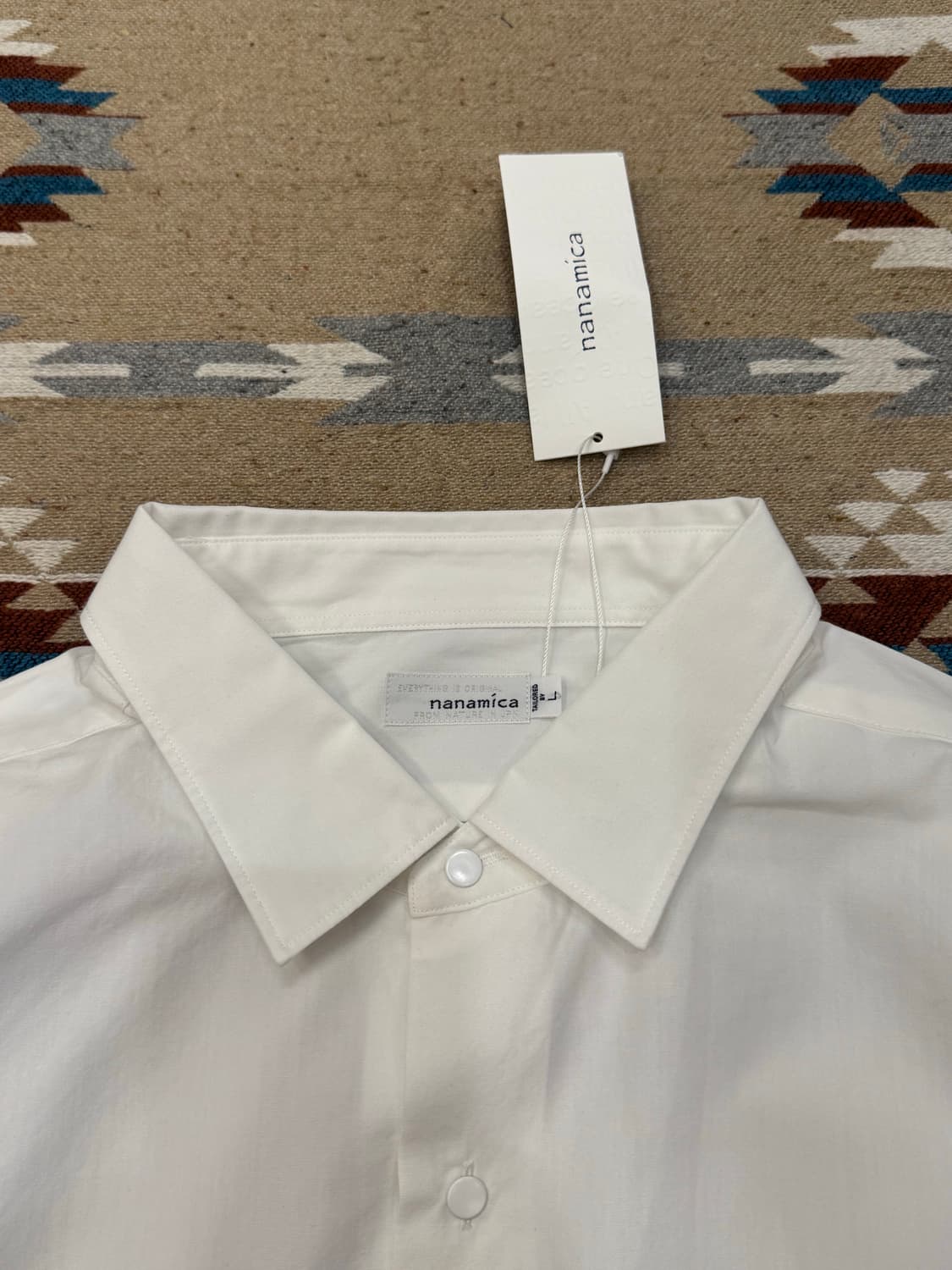 [L][105] 나나미카 레귤러 카라 윈드 셔츠 화이트 상품이미지2