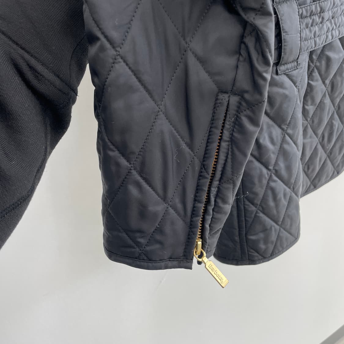 W 바버 퀼팅 인터네셔널 자켓 블랙 벨트 여성 상품이미지7