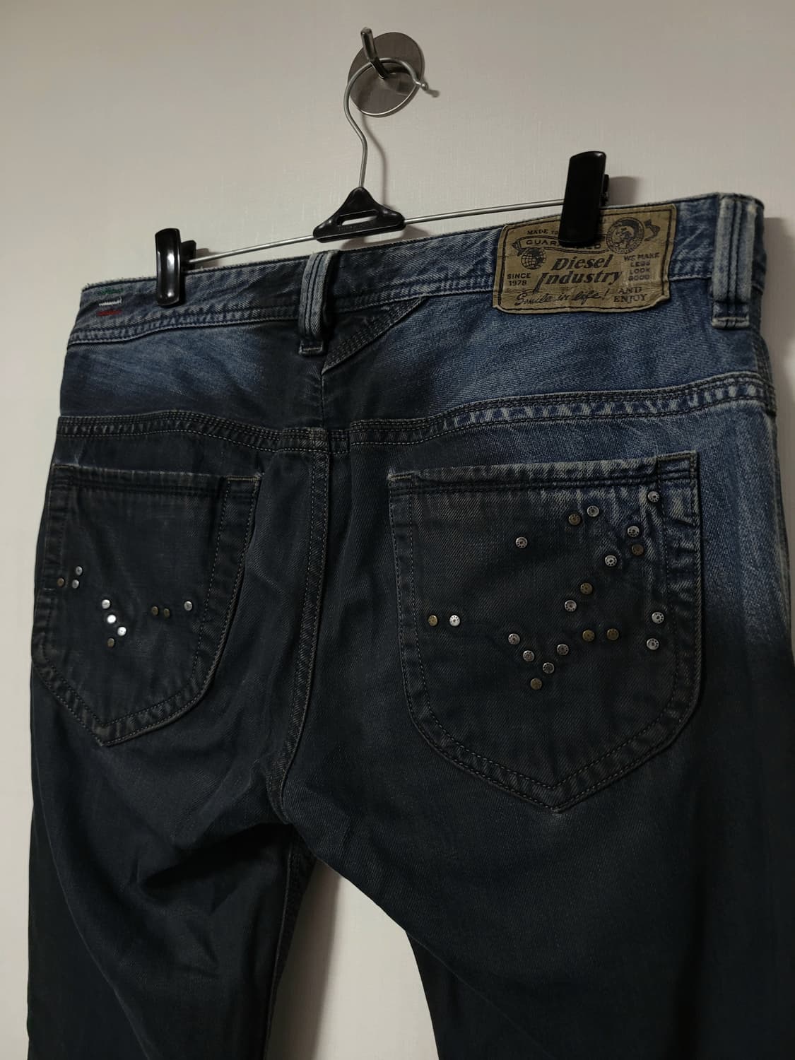 00s Diesel 스터드 워싱 슬림 진 상품이미지3