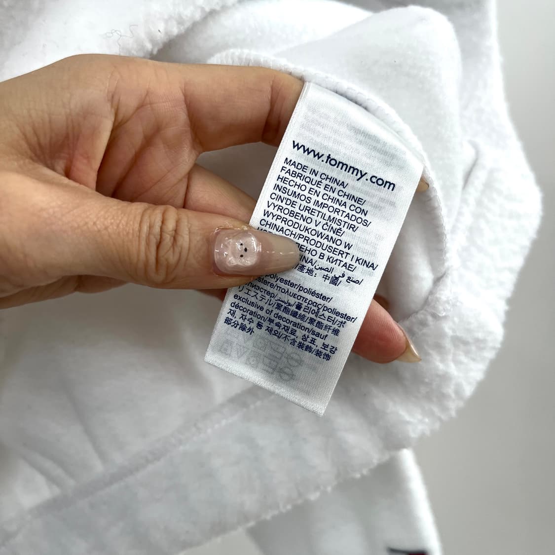 타미힐피거 폴라 플리스 화이트 후드티 상품이미지7