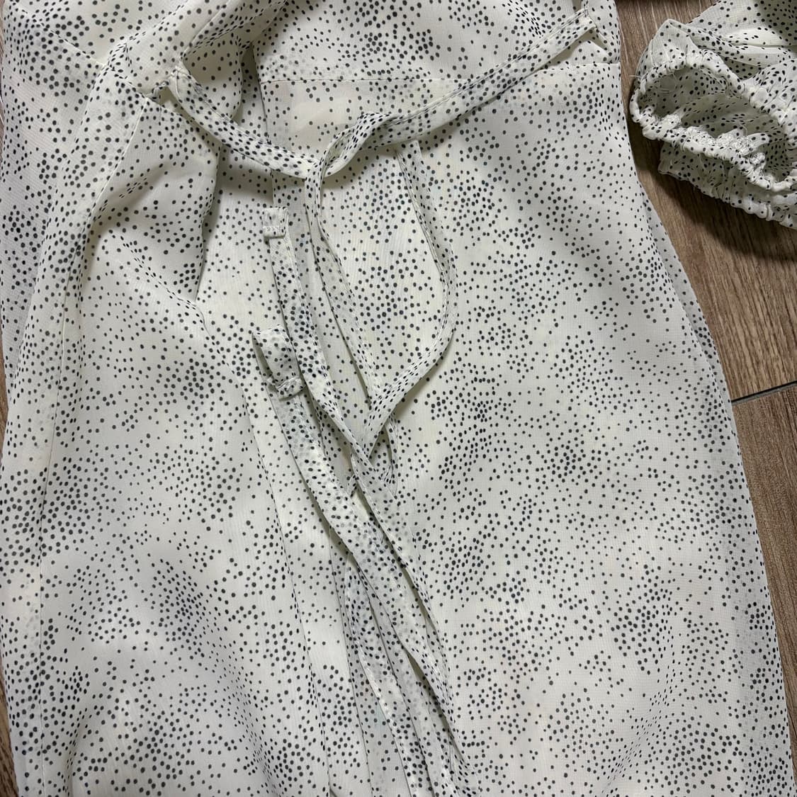 빈티지 도트 롱원피스 상품이미지4