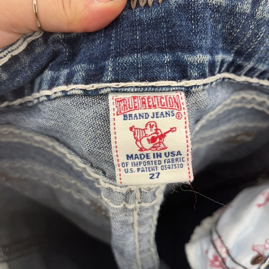 트루릴리젼 빌리슈퍼티 Y2K 로우라이즈 데님팬츠 27인치 C07978 상품이미지6