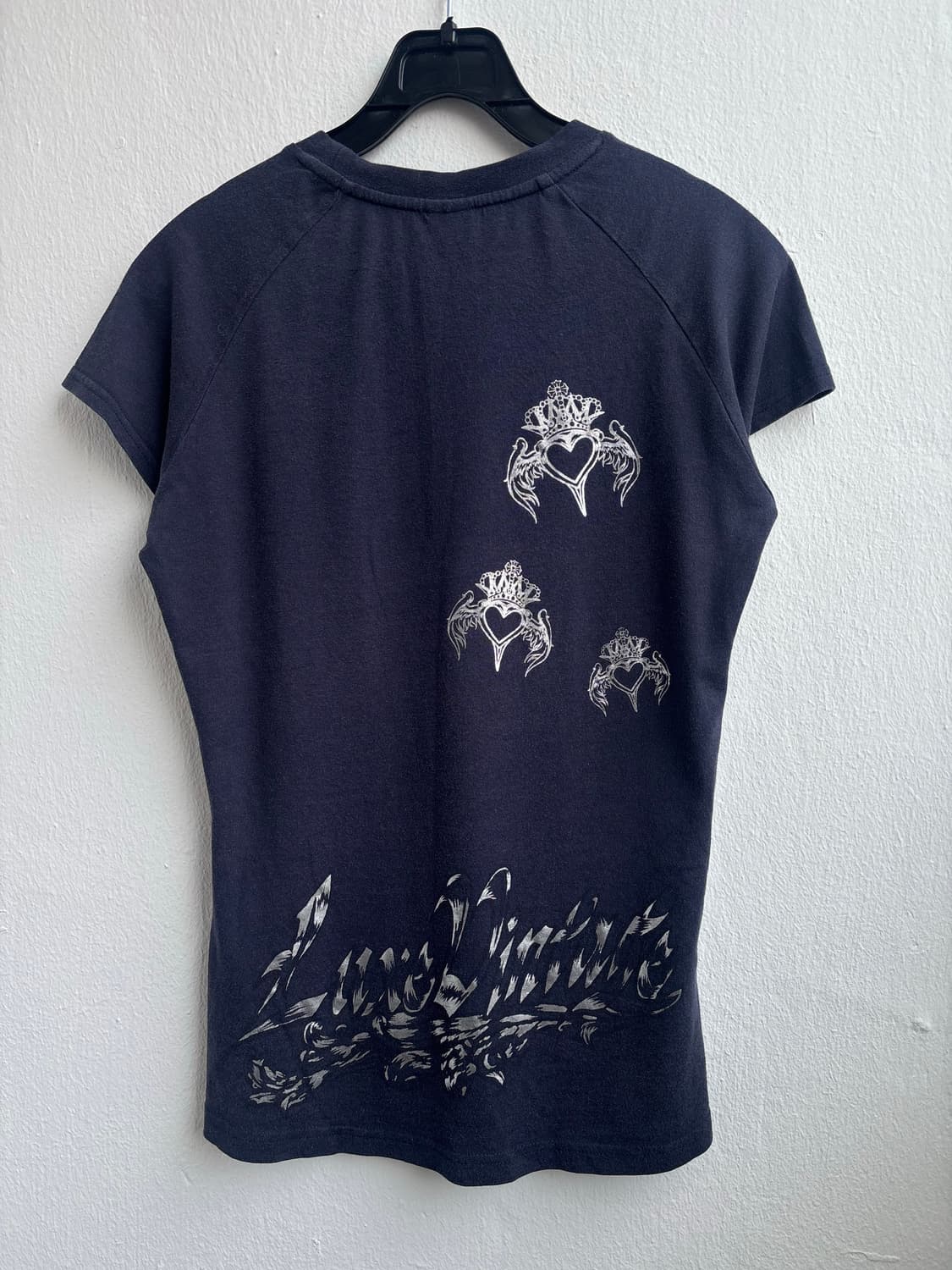 Vintage Navy Heart Graphic T-shirt 상품이미지3