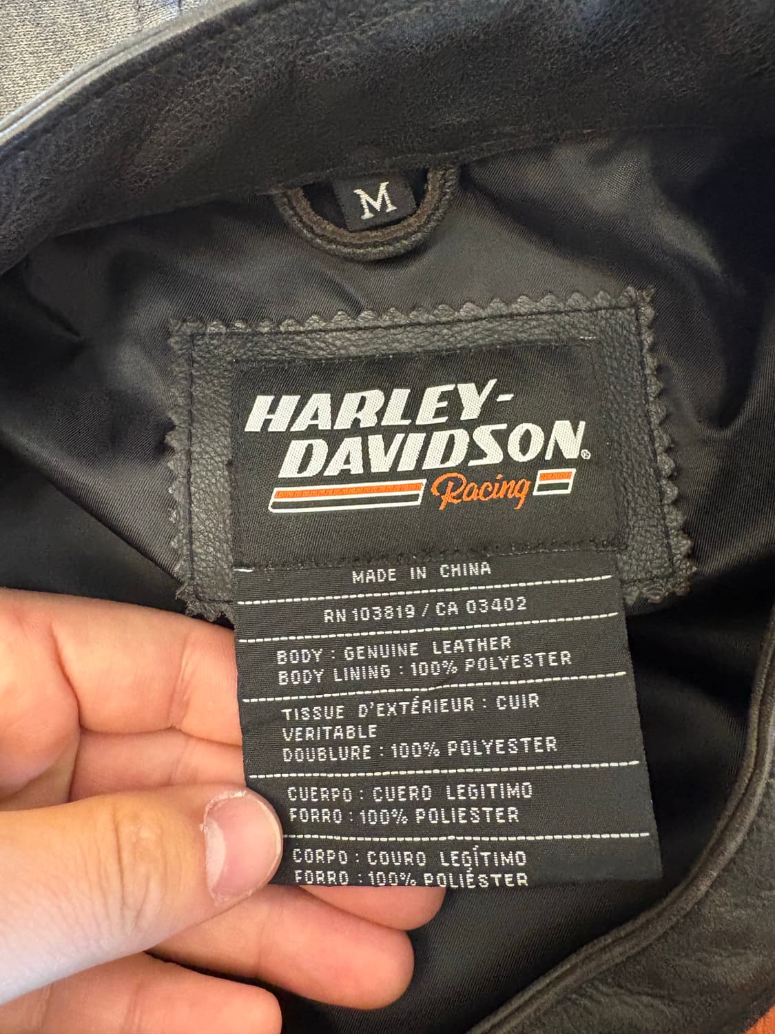할리데이비슨 카우하이드 싱글 라이더 자켓 M 상품이미지8