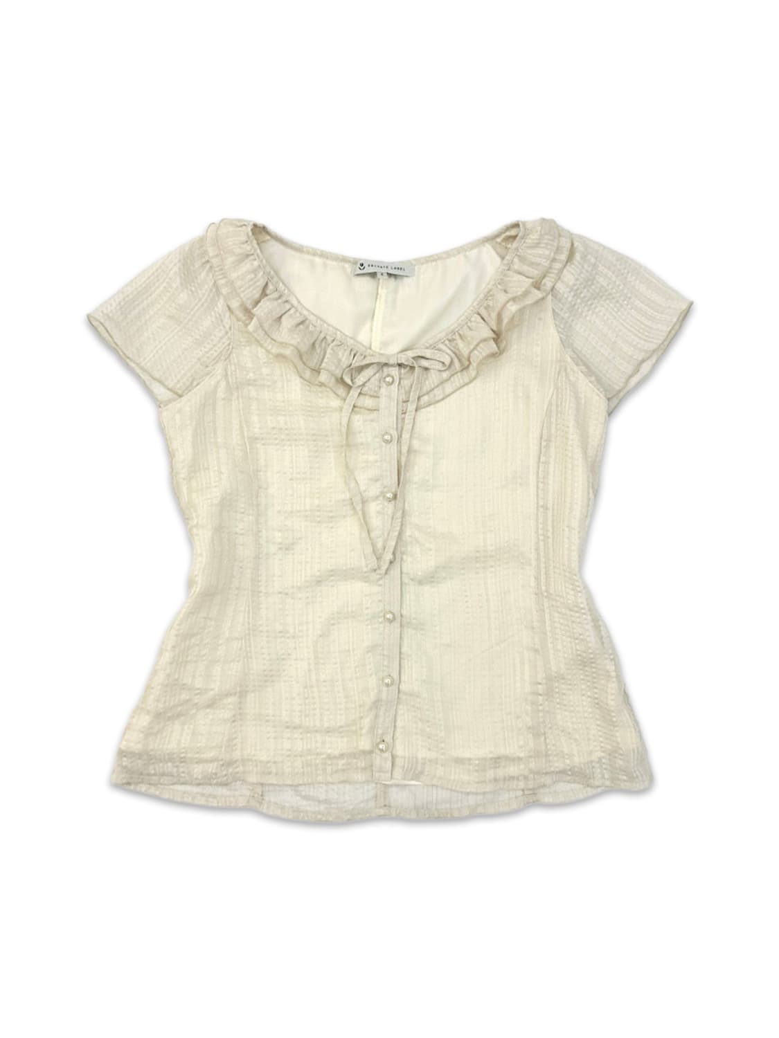 빈티지 레이스 프릴 리본 블라우스 상품이미지1